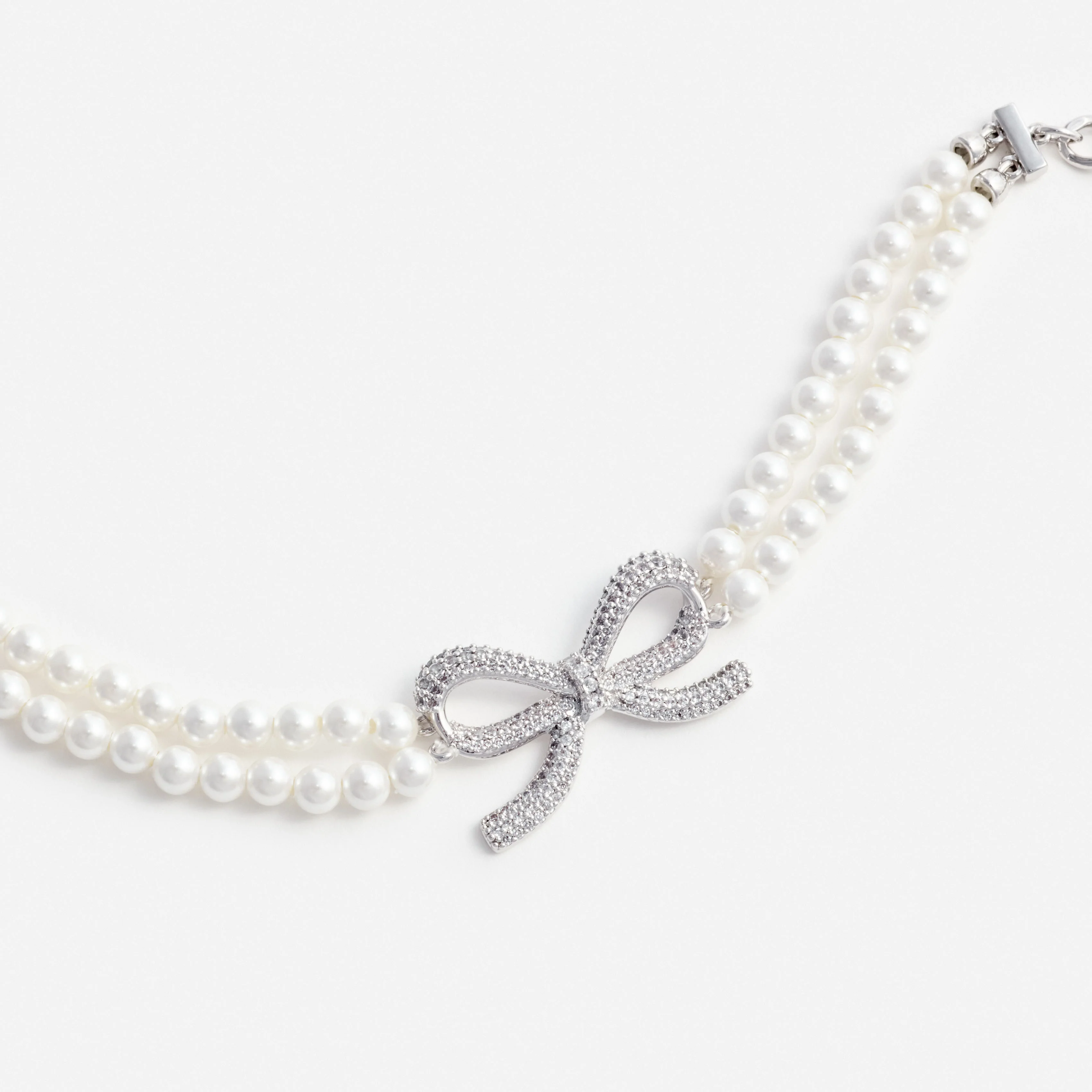 Double Pearl Bow Bracelet - Image 3