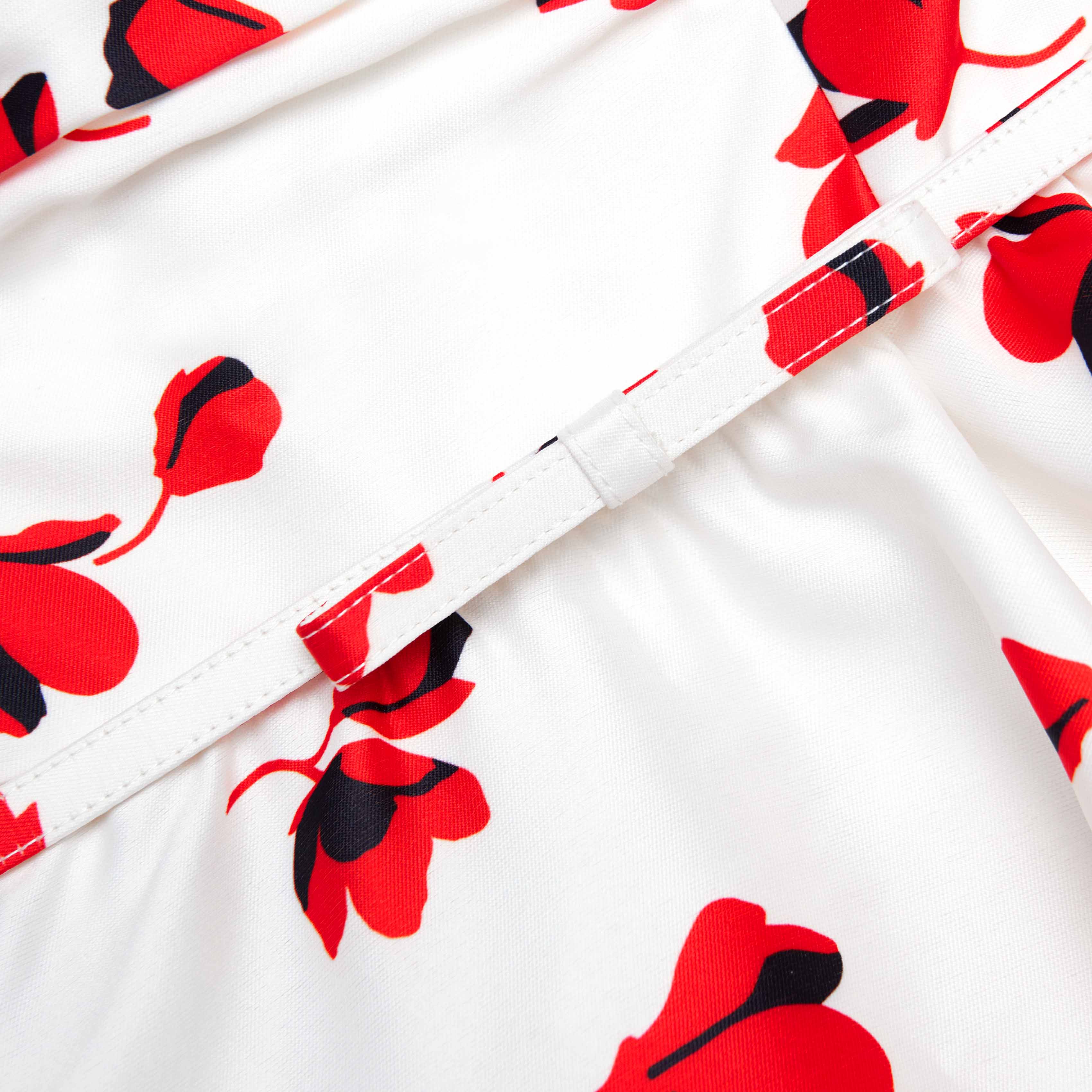 Floral Print Taffeta Midi Dress - Image 5
