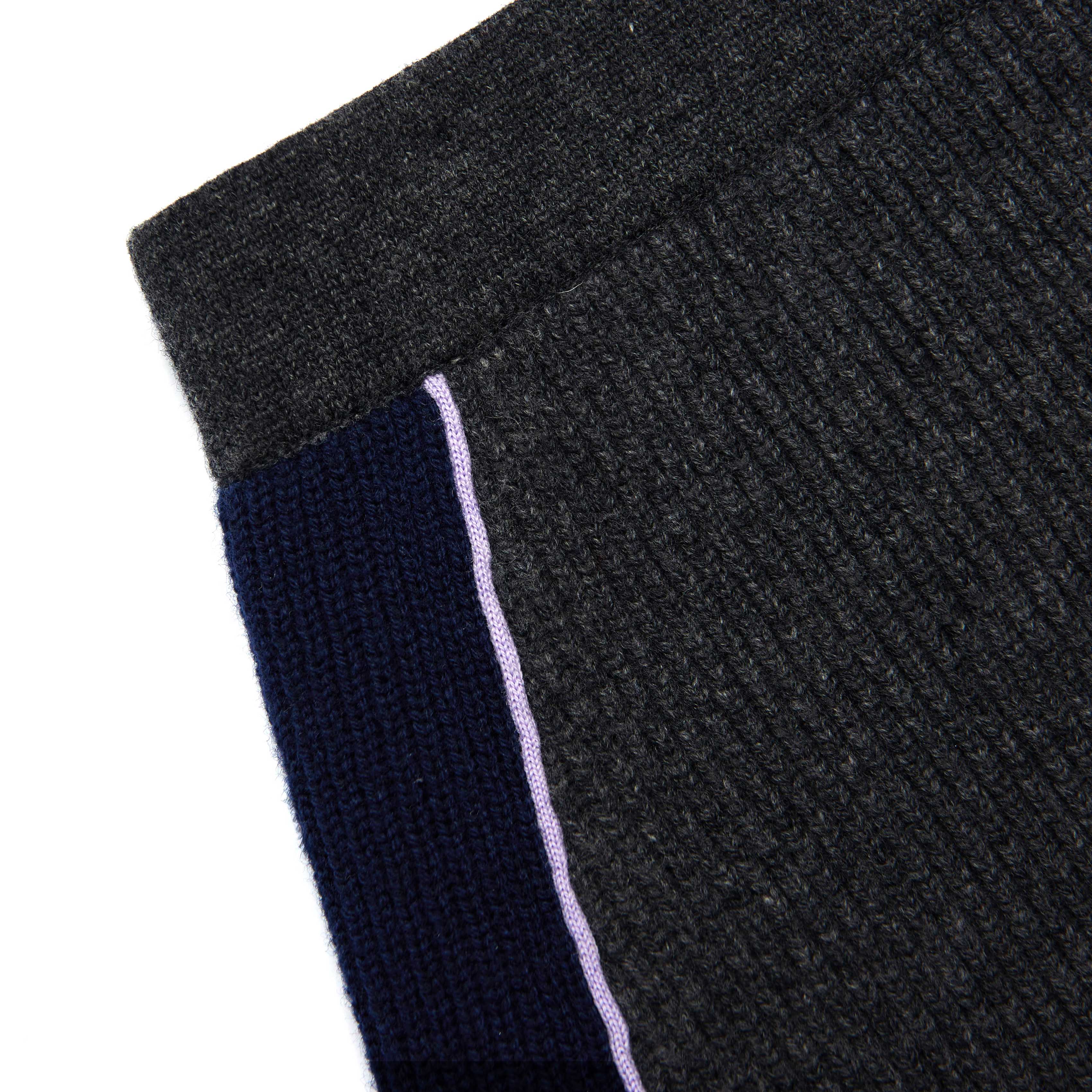 Grey Ribbed Knit Mini Skirt - Image 5
