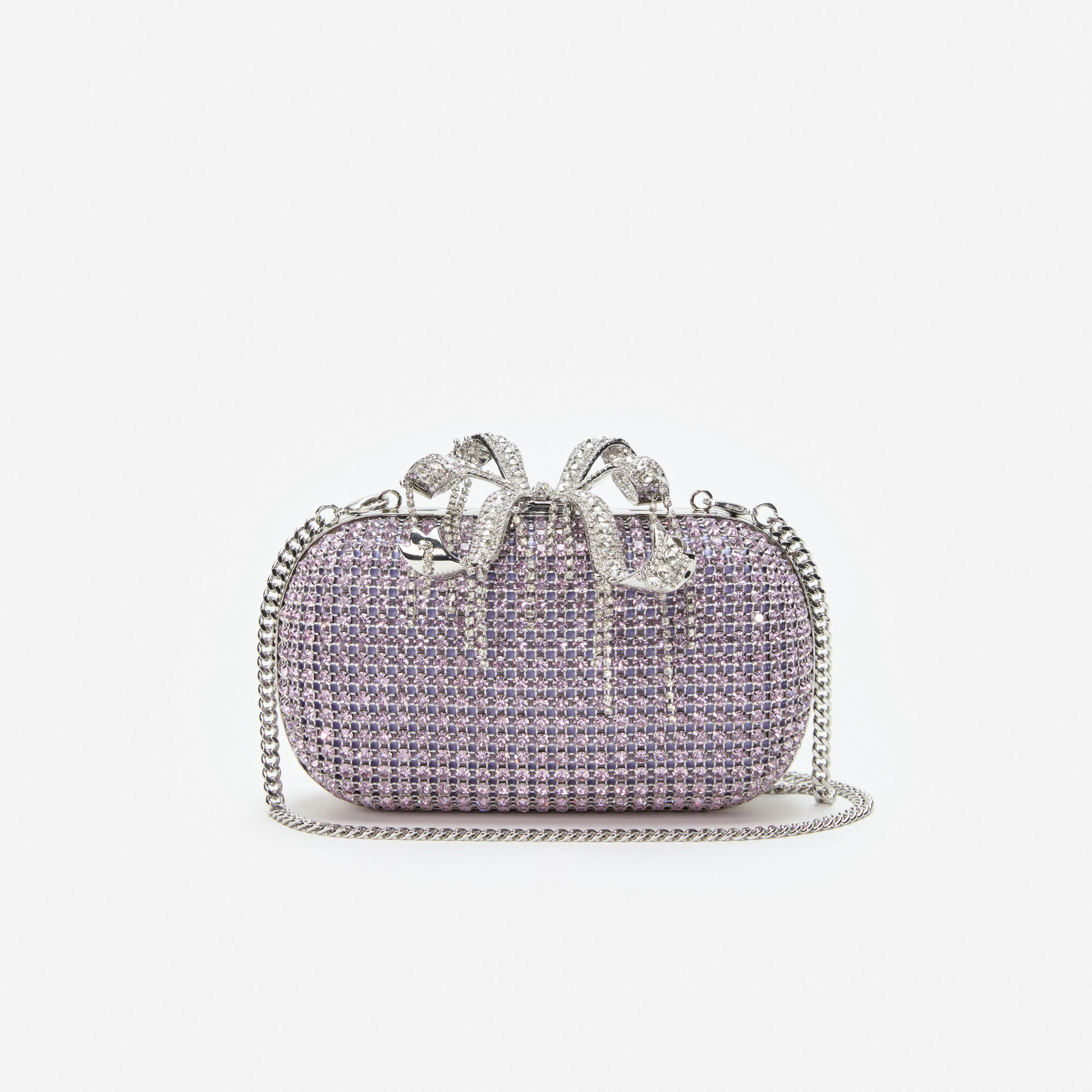 Lilac Chainmail Clutch Bag - Image 4