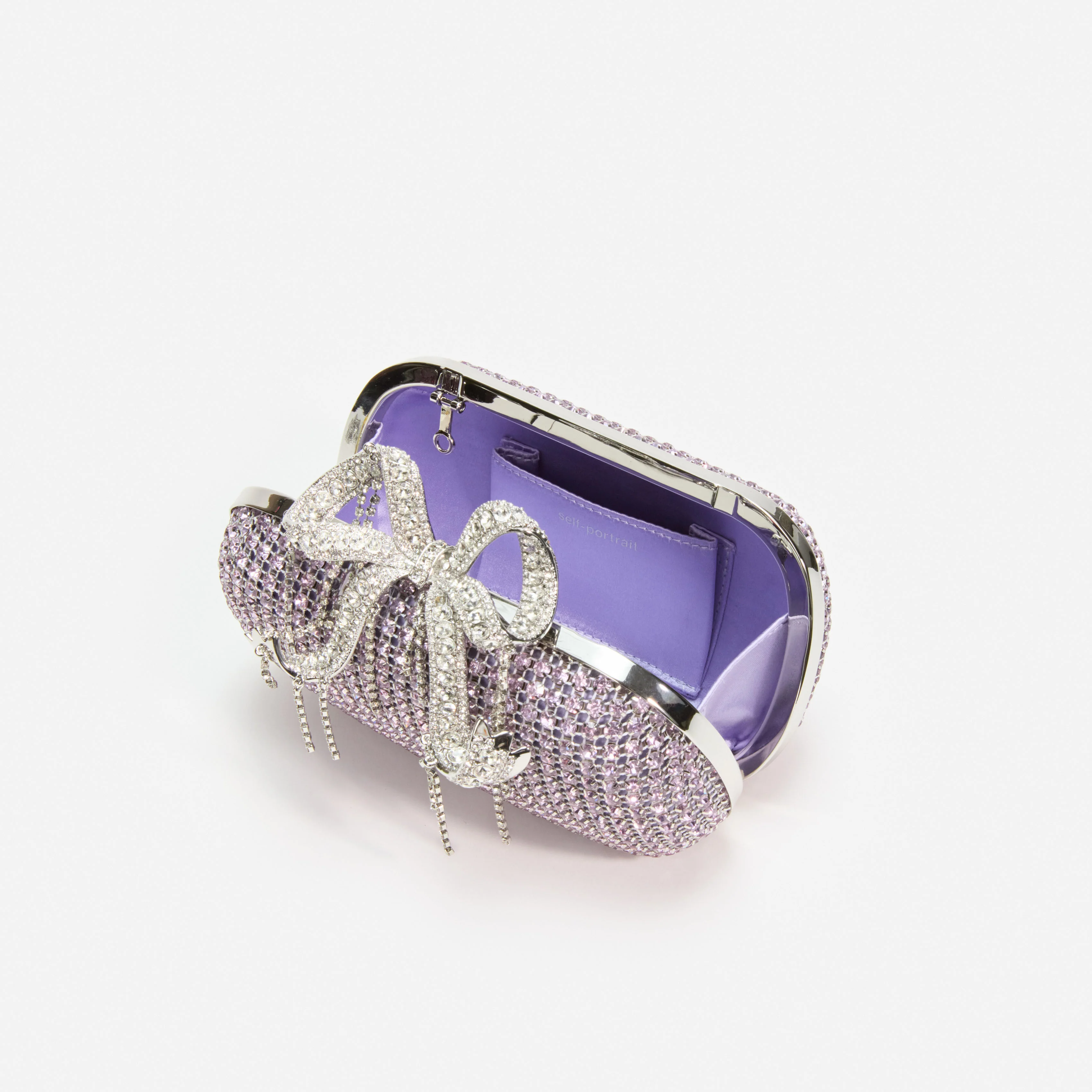 Lilac Chainmail Clutch Bag - Image 5