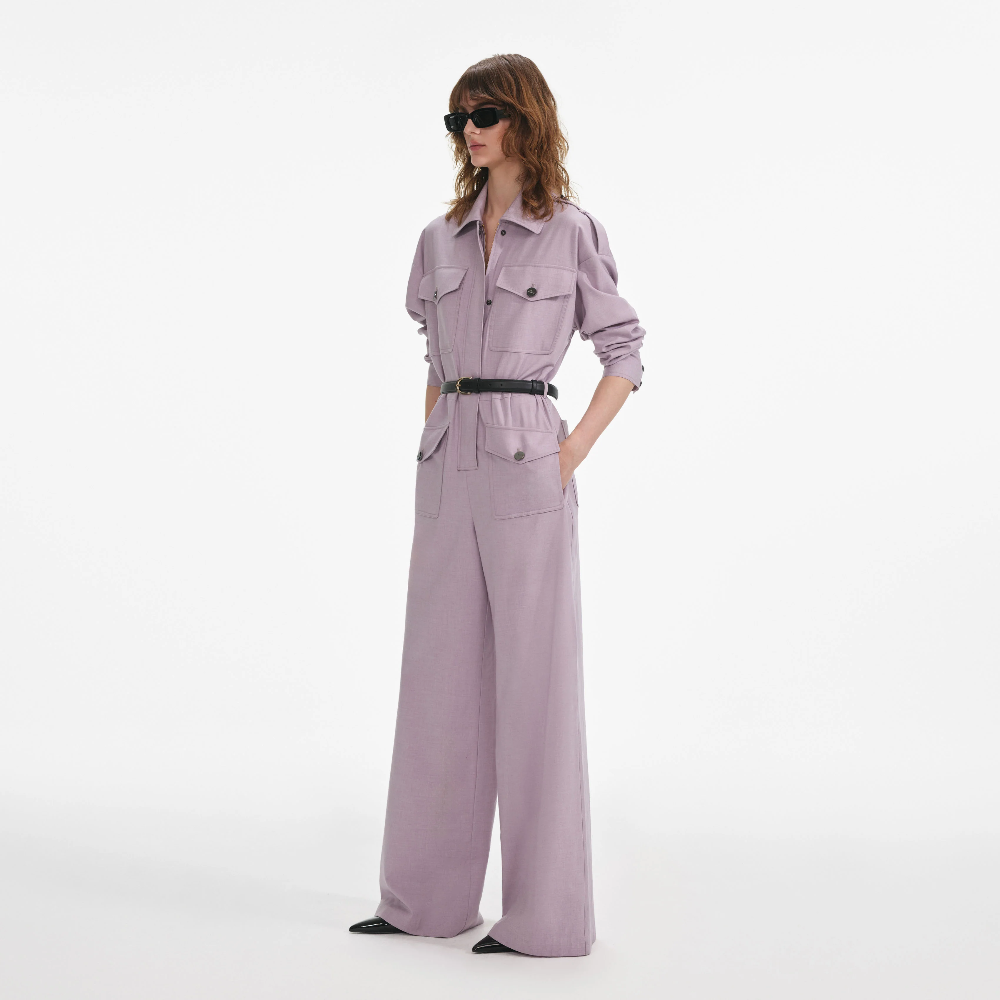 Lilac Twill Jumpsuit - Image 2