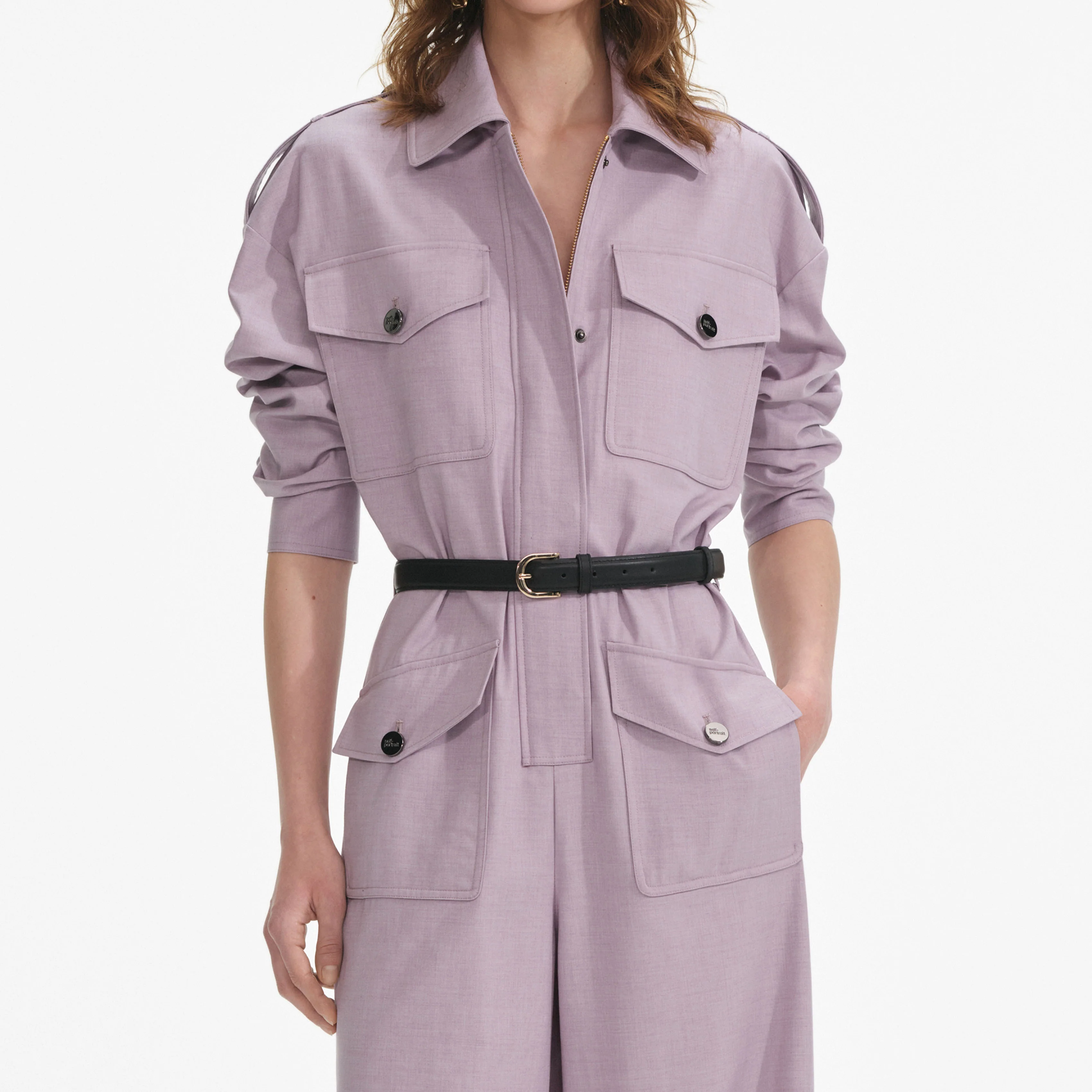 Lilac Twill Jumpsuit - Image 4