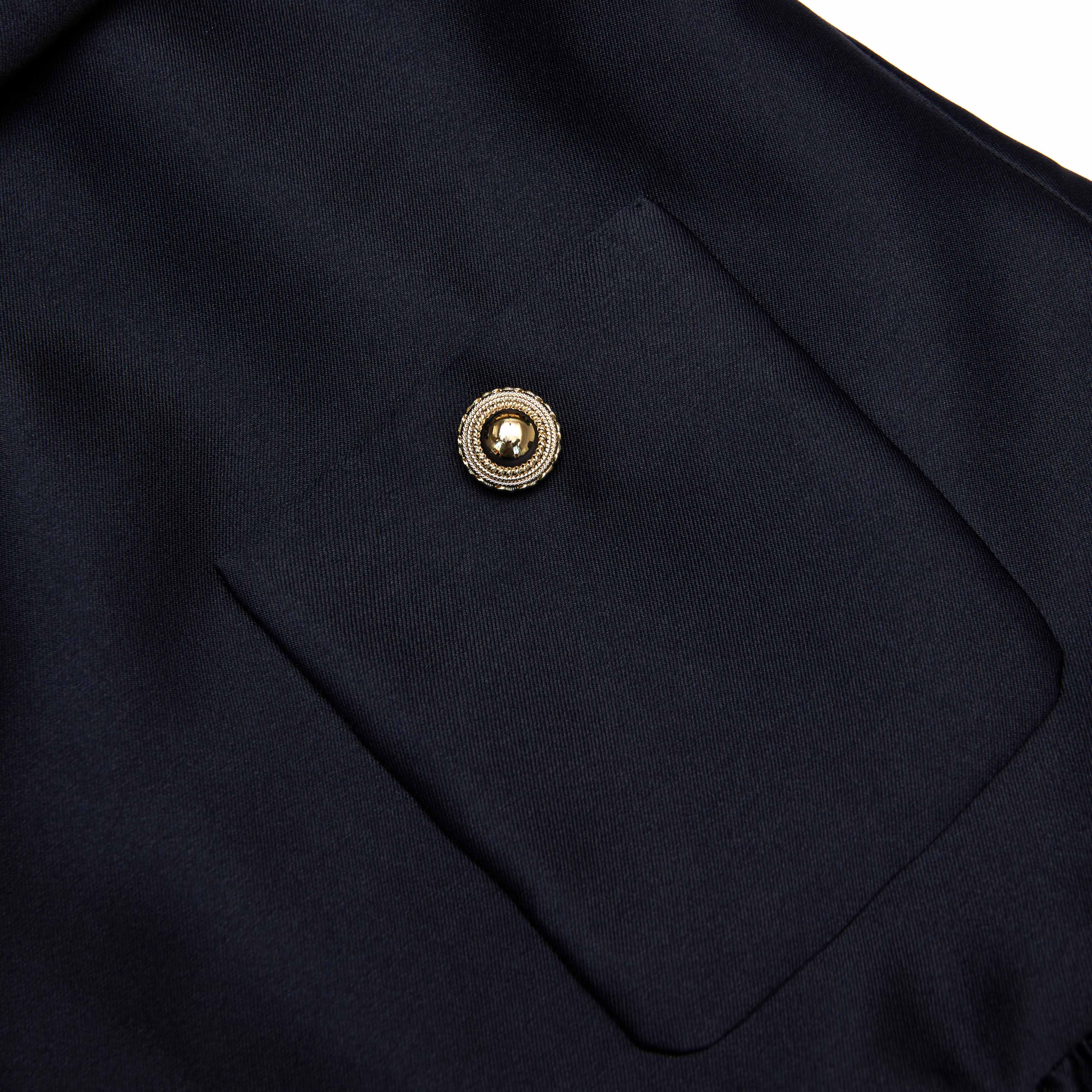 Navy Taffeta Mini Dress - Image 5
