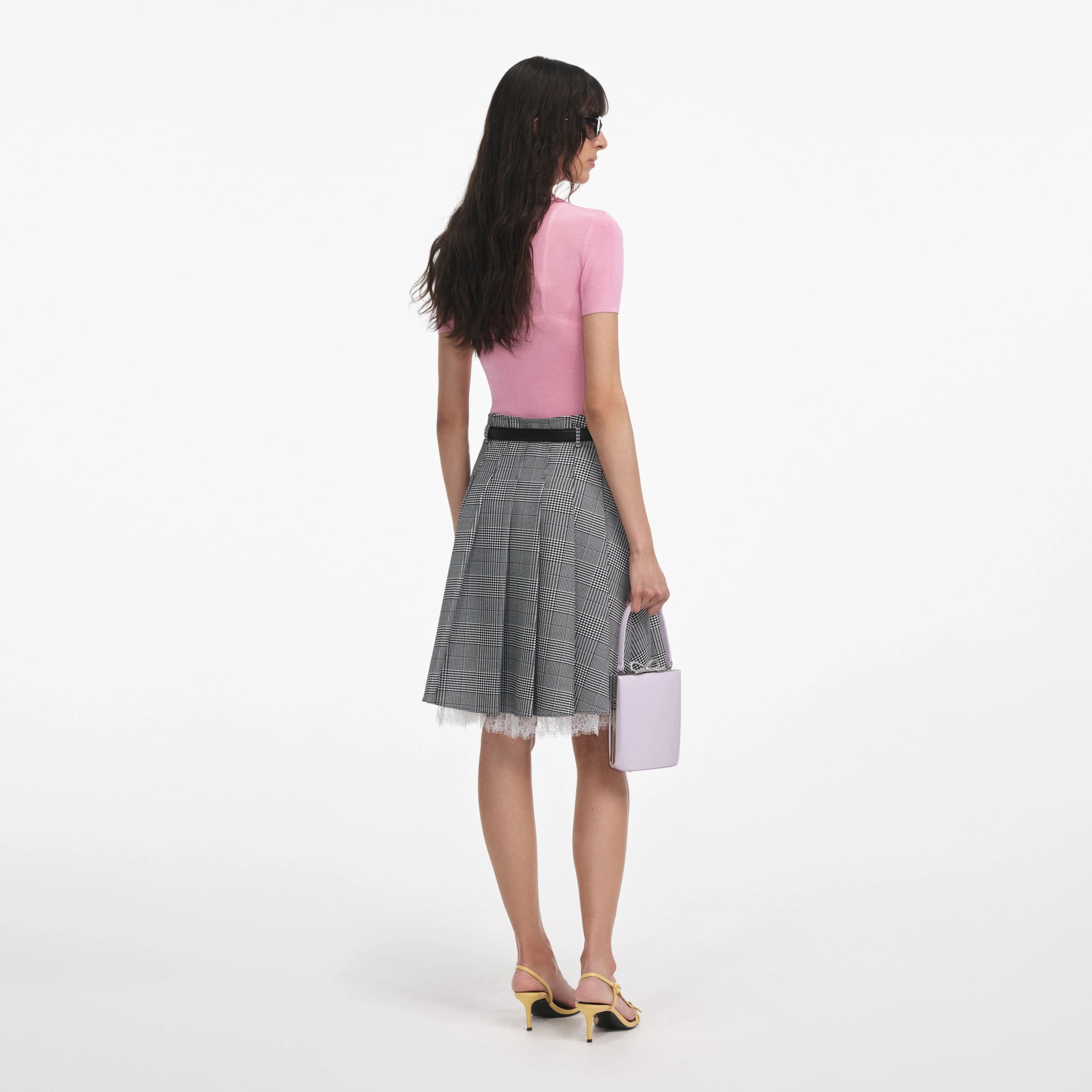 Pink Viscose Knit Short Sleeve Top - Image 3