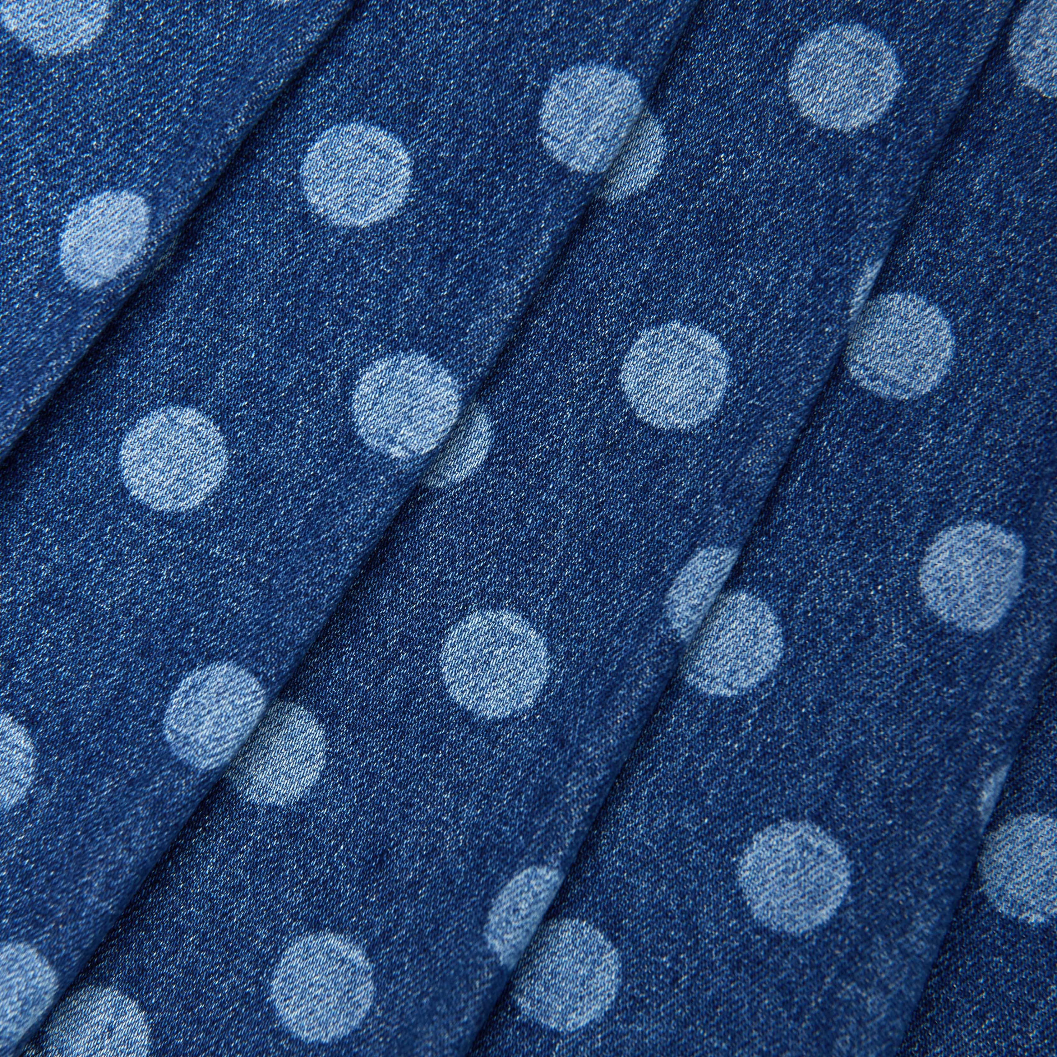 Polka Dot Denim Skirt - Image 3