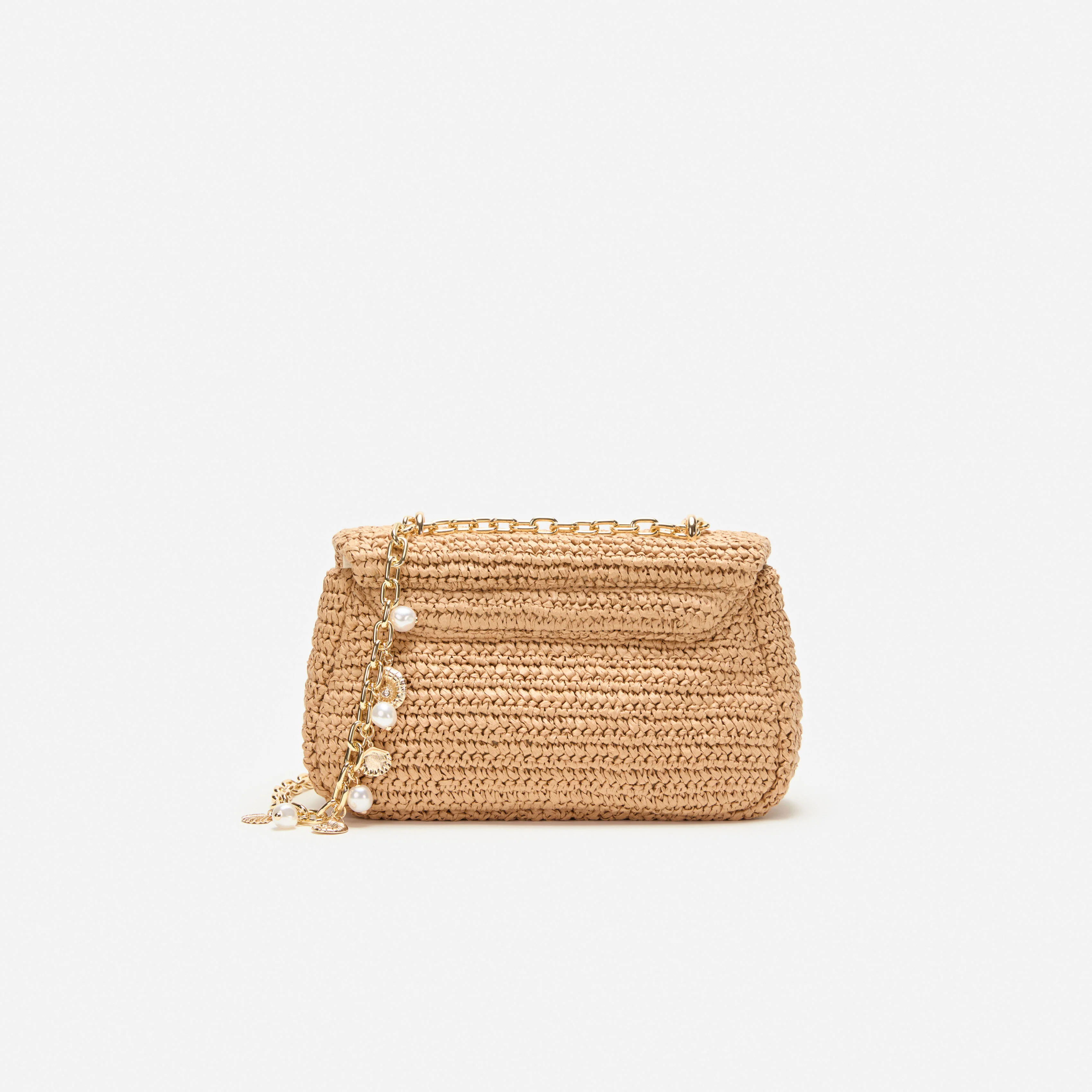 Raffia Bow Charm Shoulder Bag - Image 3