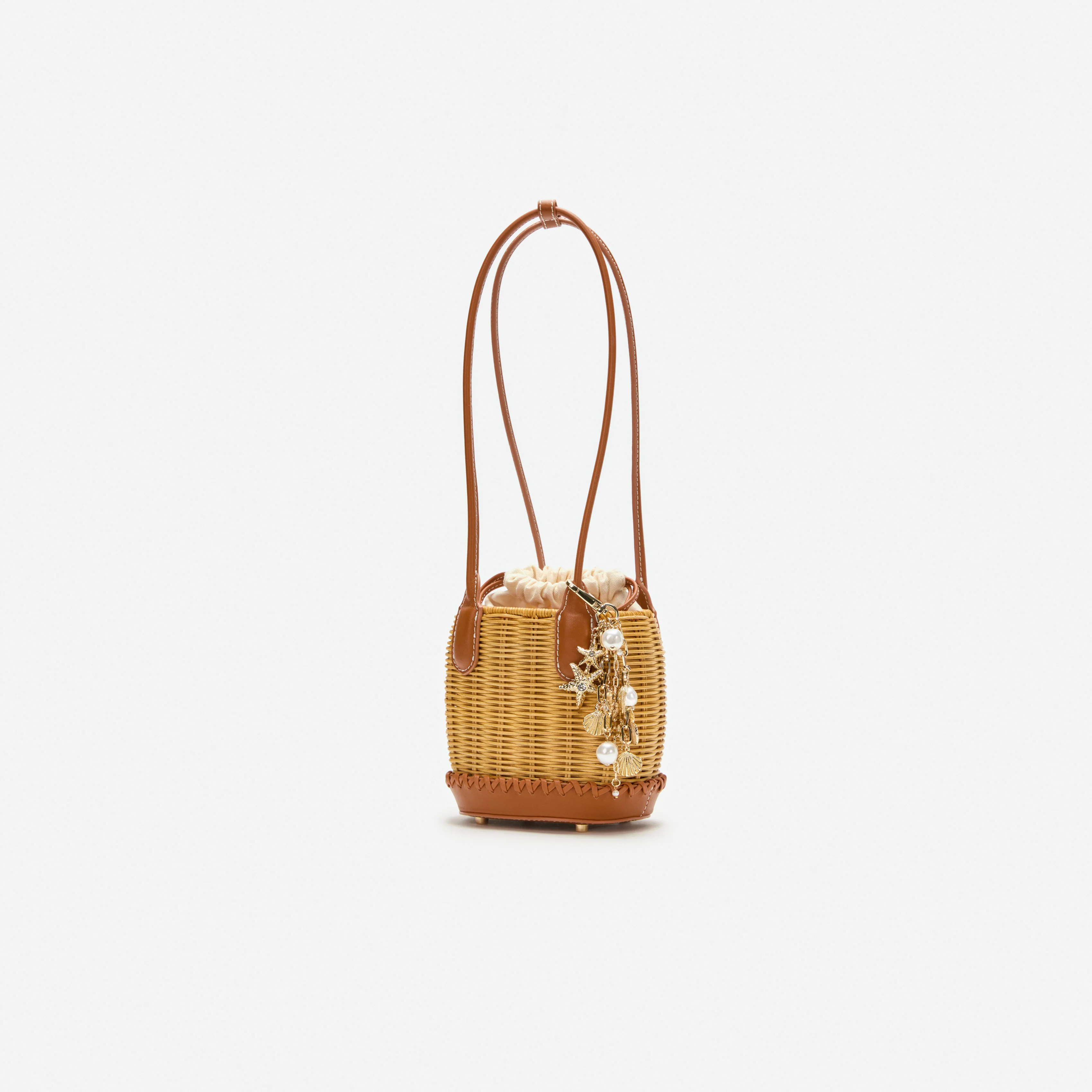 Rattan Charm Shoulder Bag - Image 2