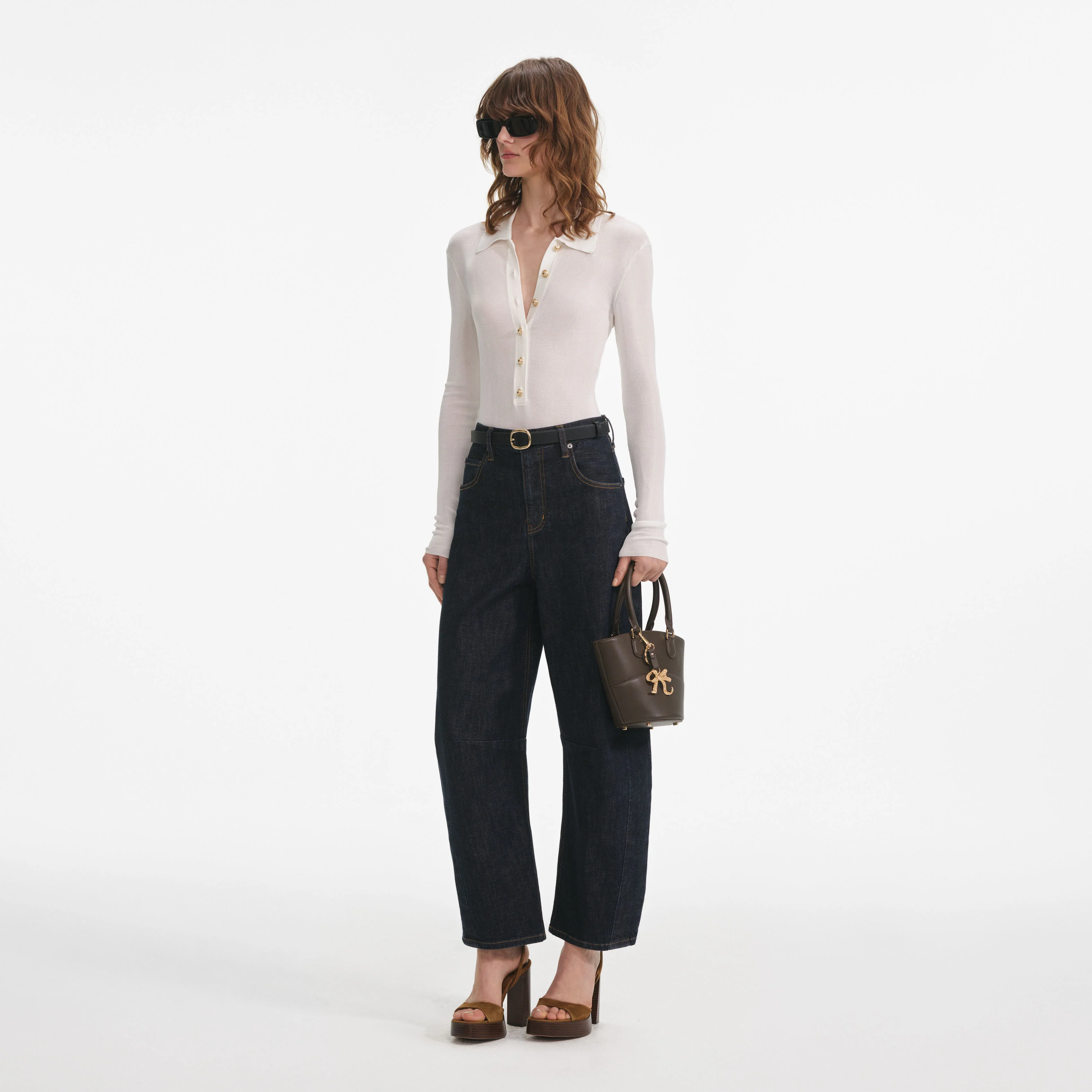 White Viscose Knit Bodysuit - Image 2