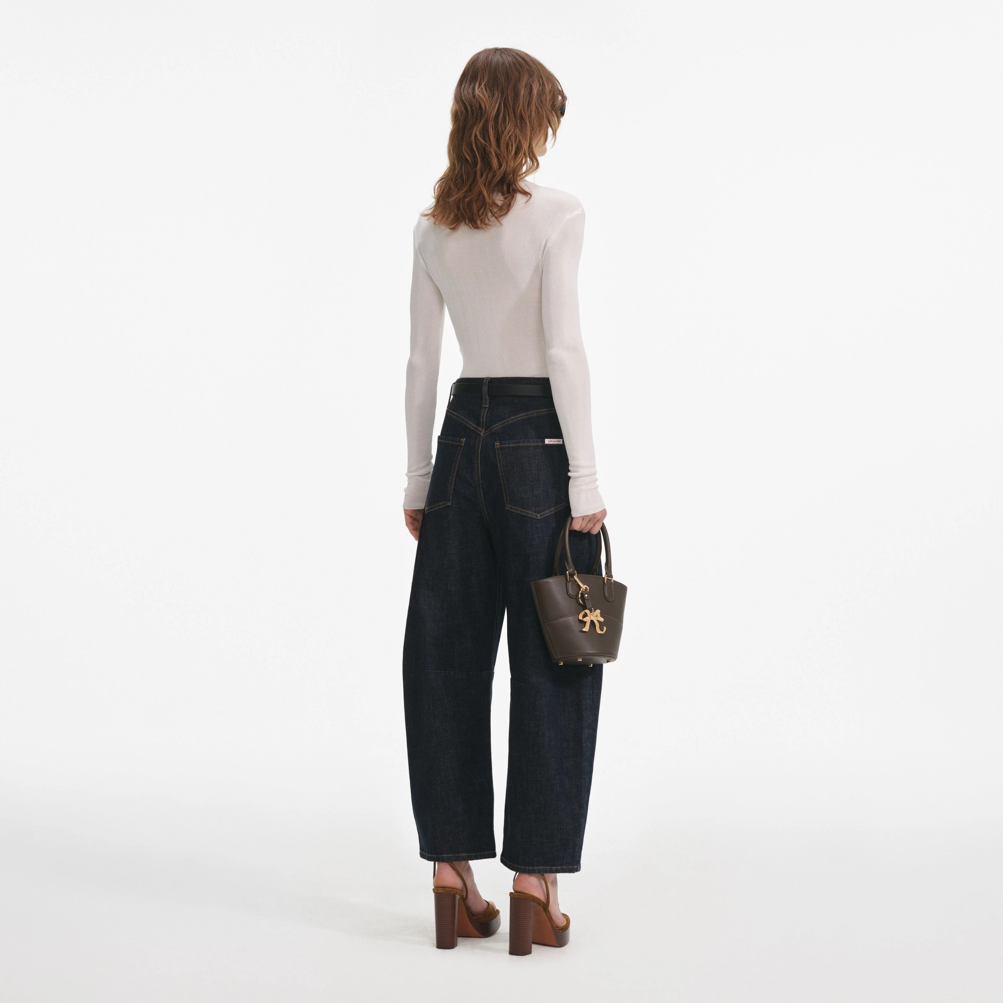 White Viscose Knit Bodysuit - Image 3