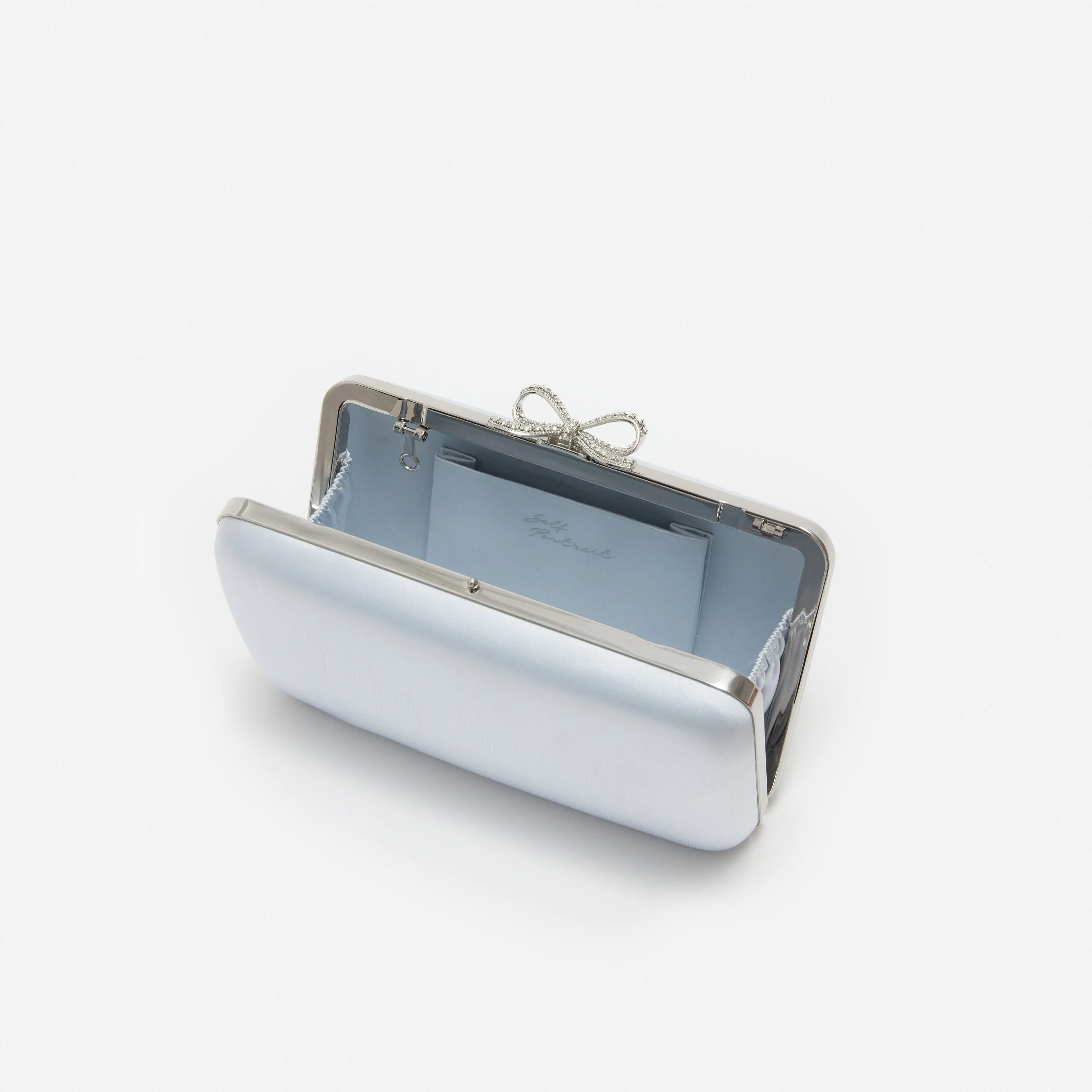 Blue Satin Clutch Bag - Image 5