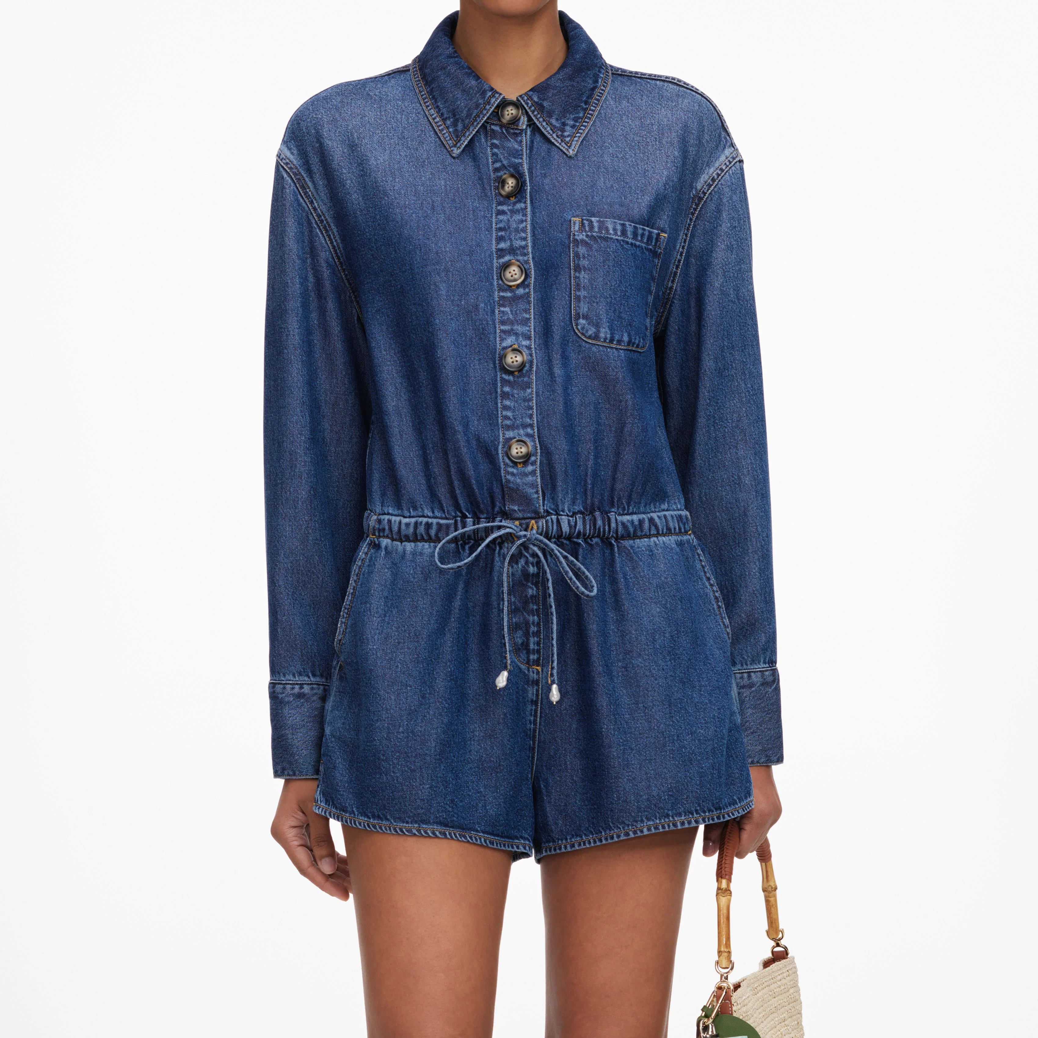 Denim Relaxed Fit Playsuit - Image 5