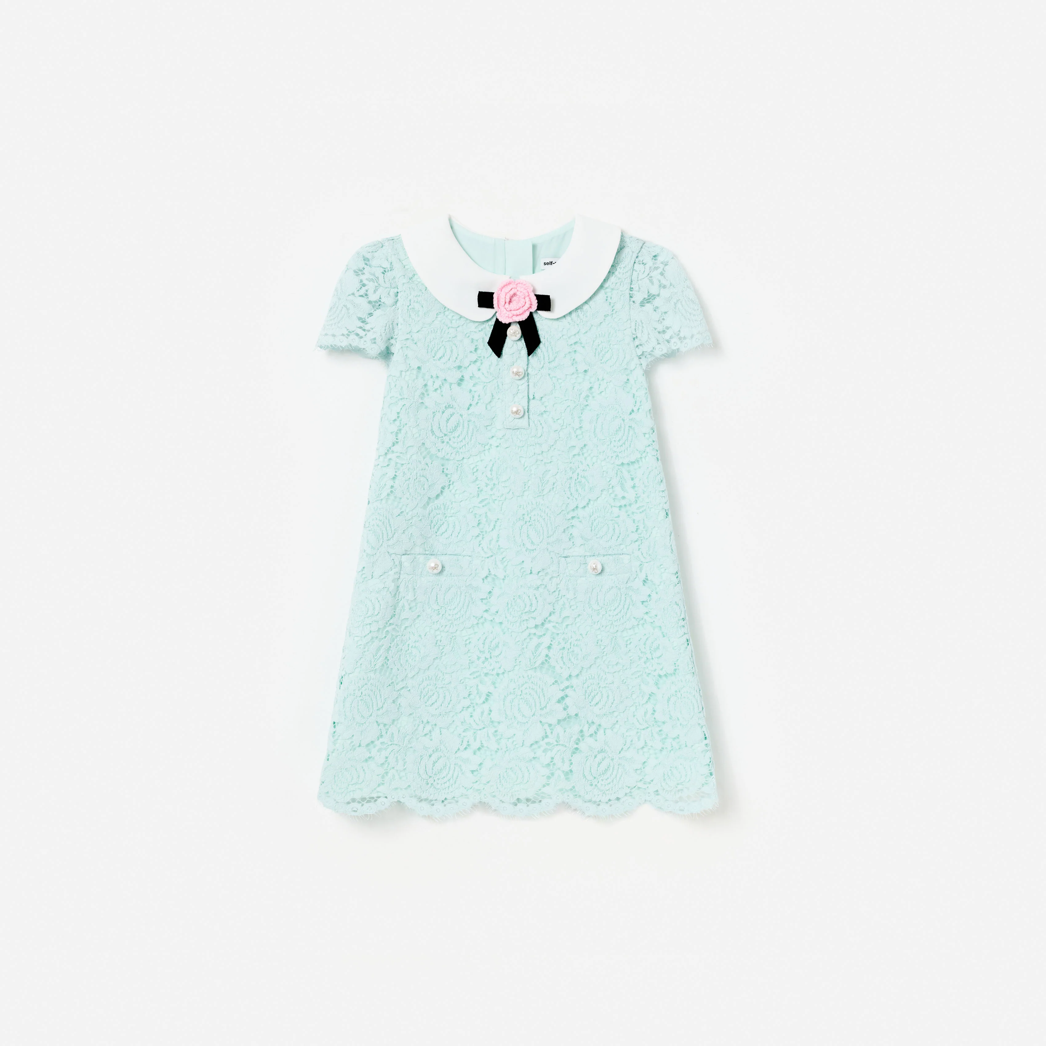 Mint Lace Collared Dress