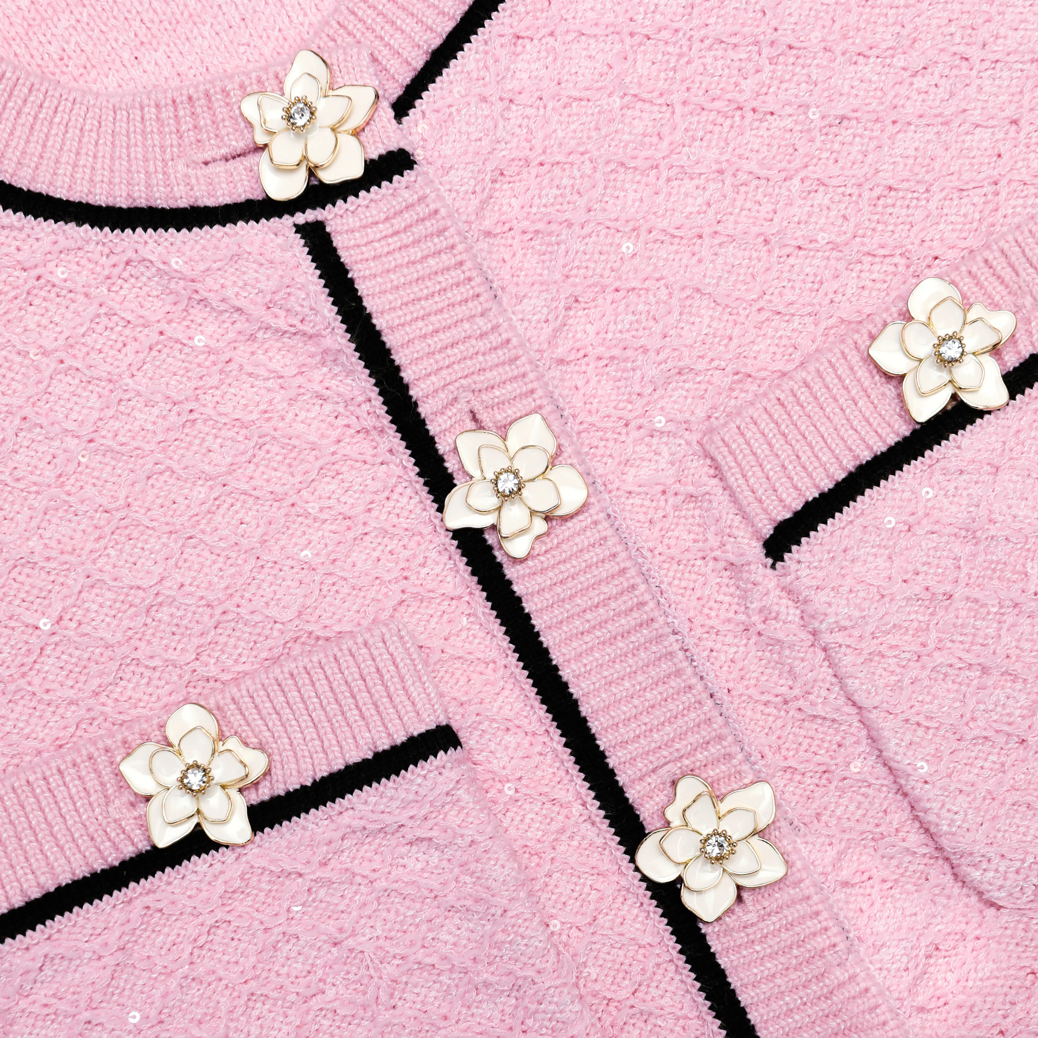 Pink Flower Knit Top - Image 6