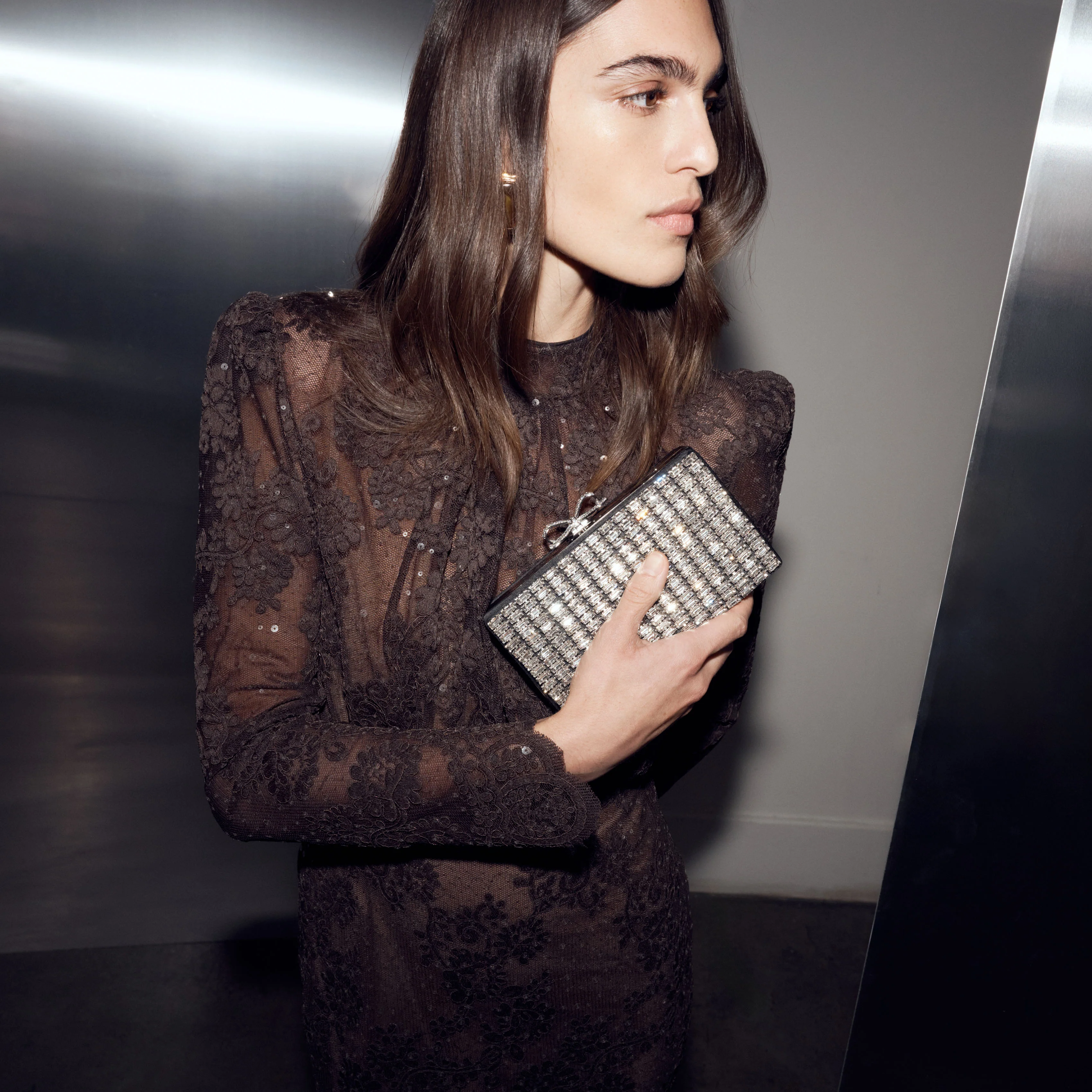 Silver Chainmail Clutch Bag - Image 6
