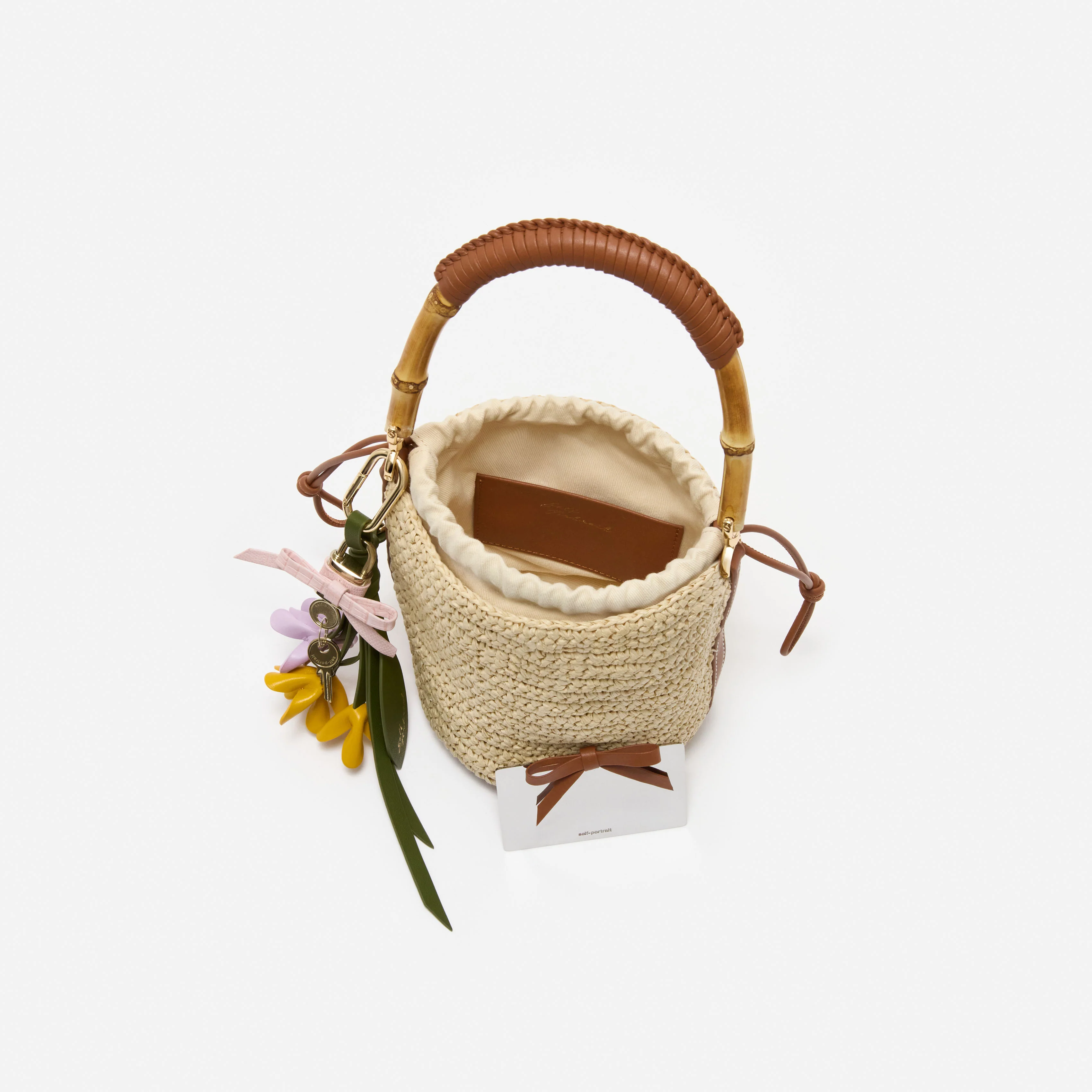 Soft Raffia Bucket Bag - Image 4