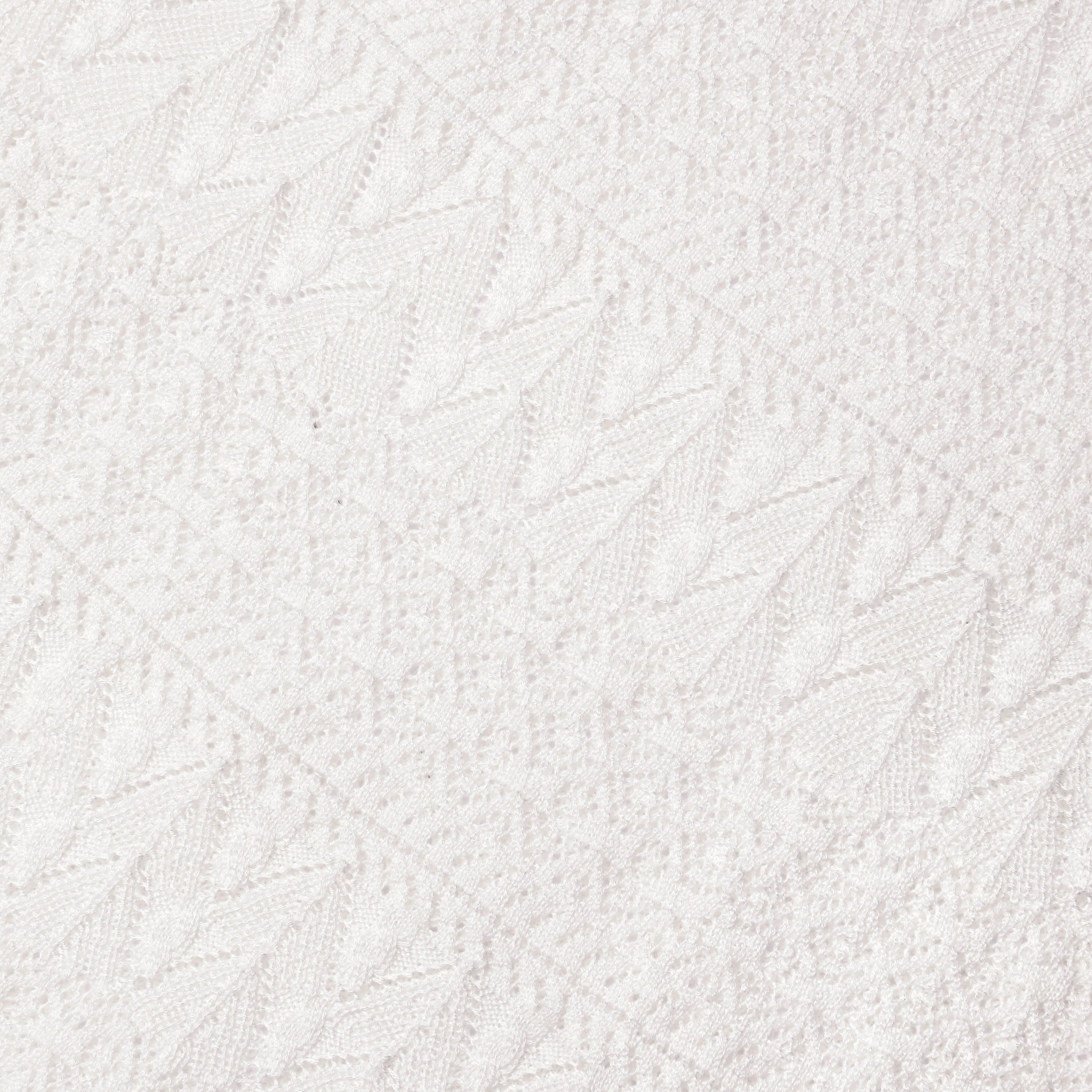 White Pointelle Knit Midi Skirt - Image 5