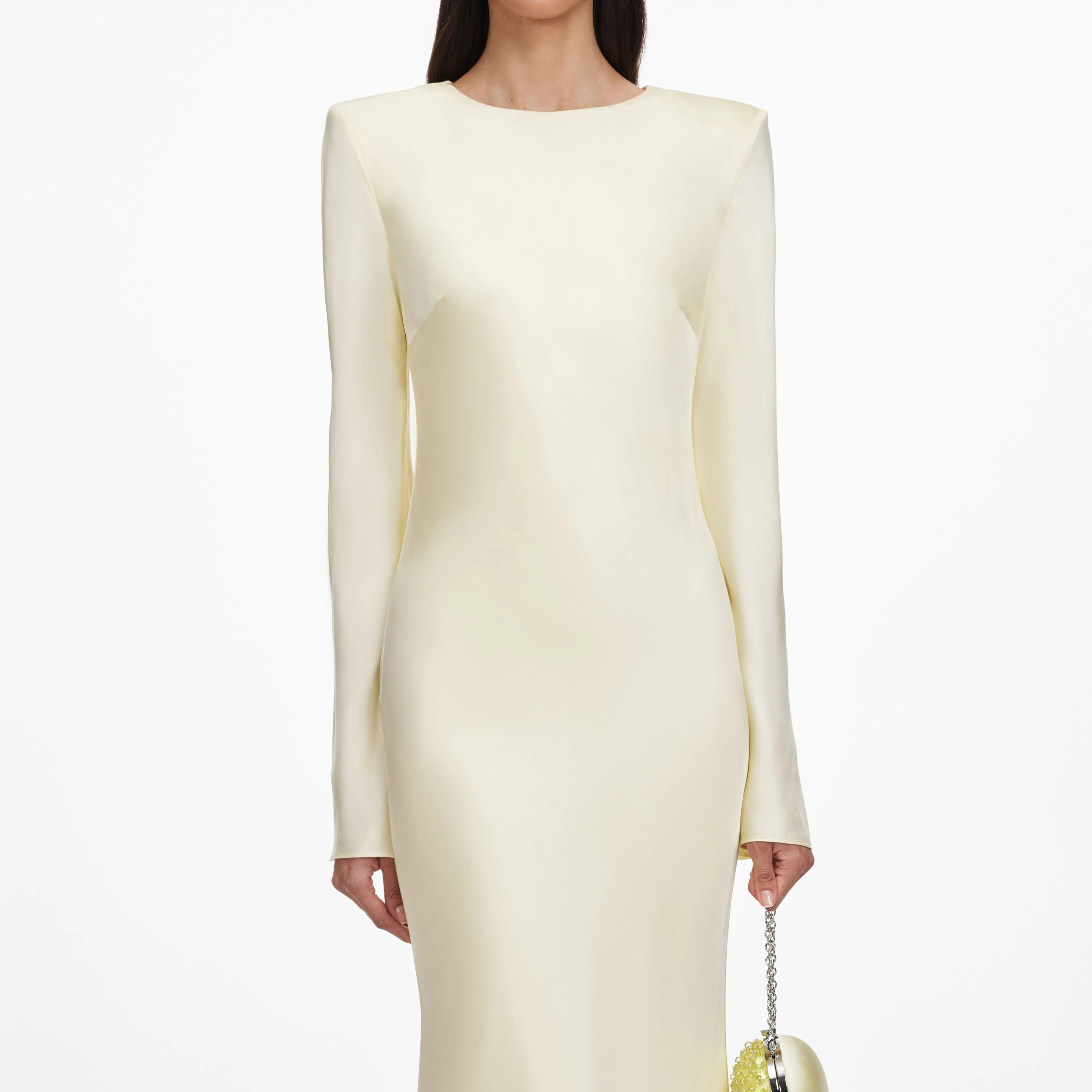 Yellow Viscose Lace Maxi Dress - Image 4