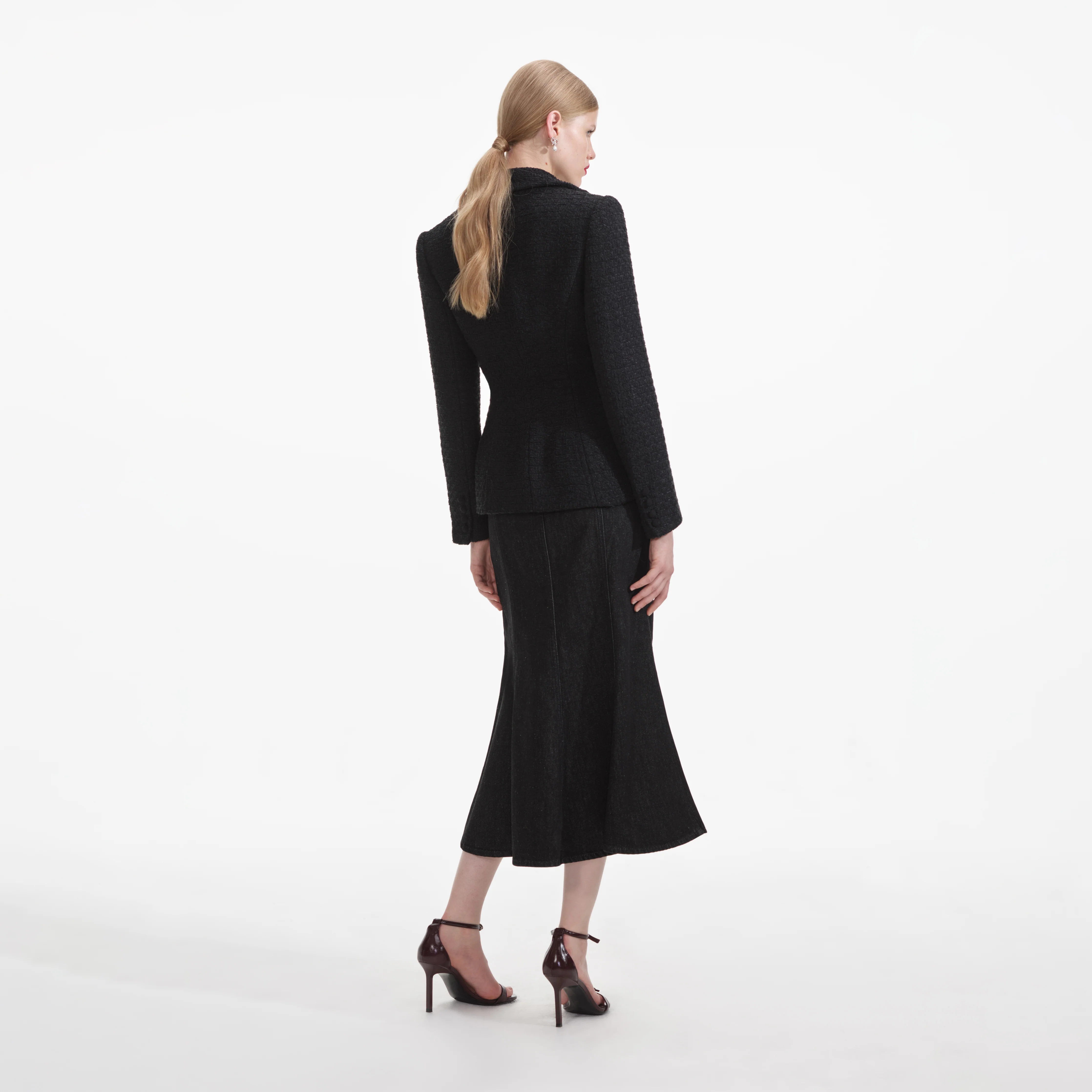 Black Boucle Jacket - Image 3