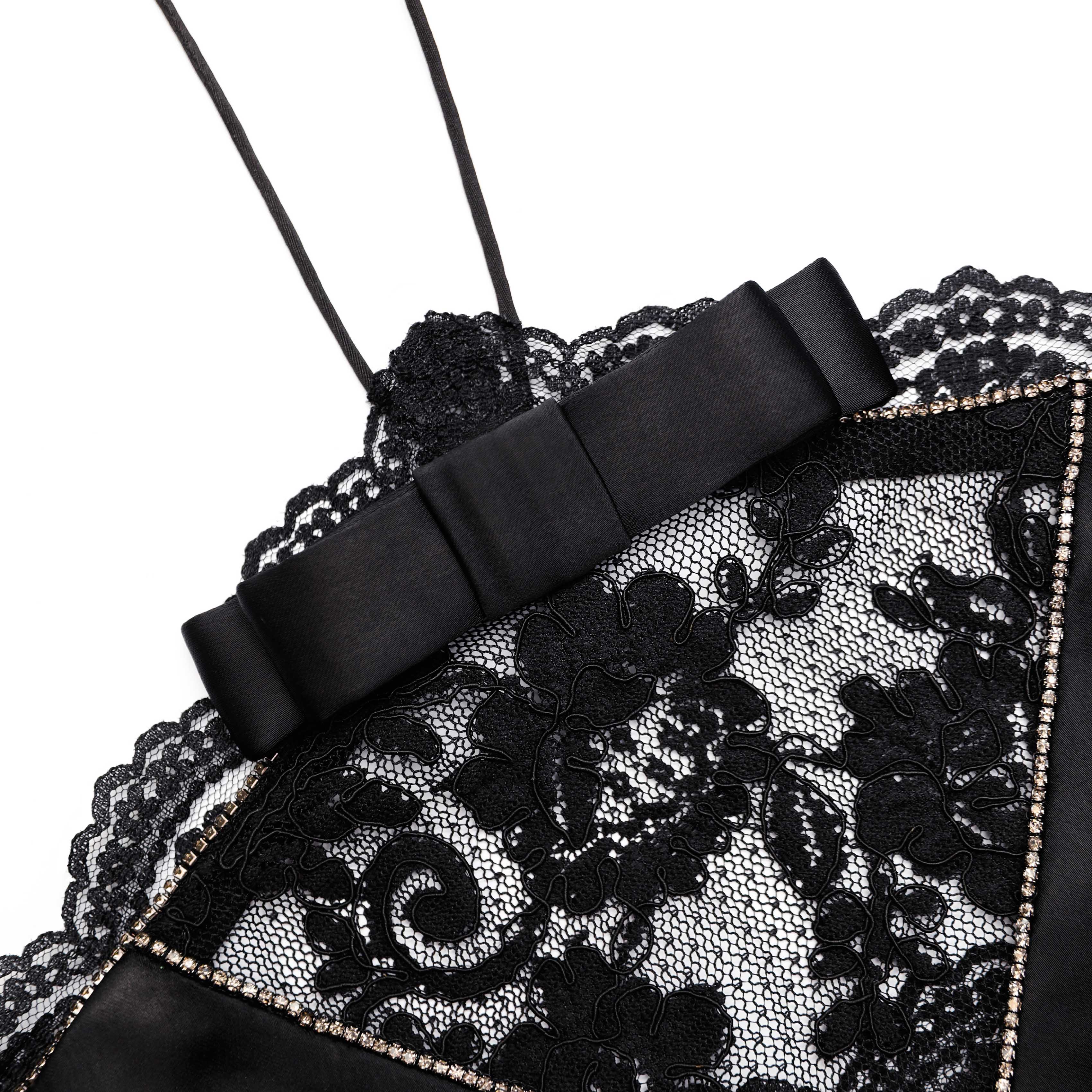 Black Lace Halterneck Top - Image 6