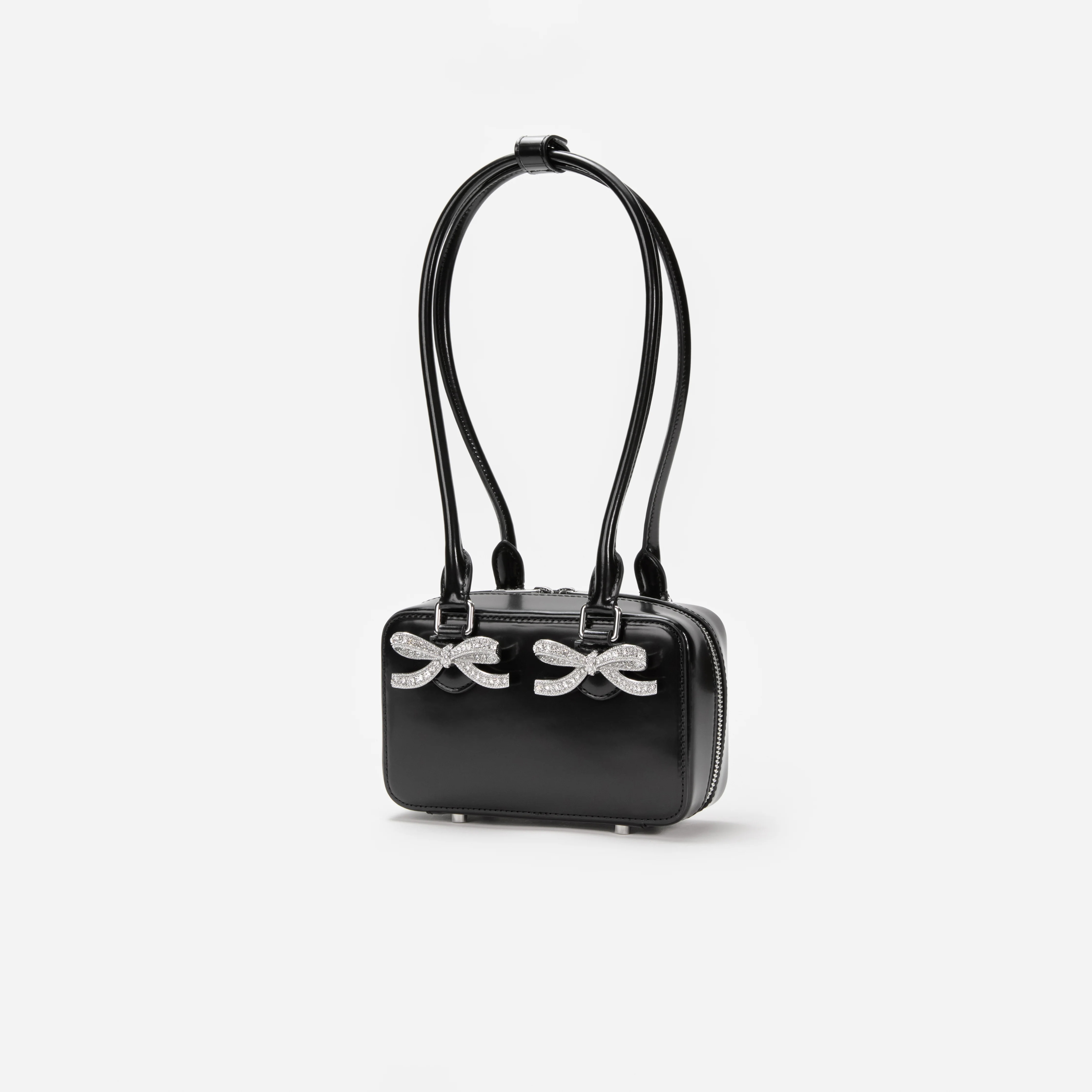 Black Leather Shoulder Bag - Image 2