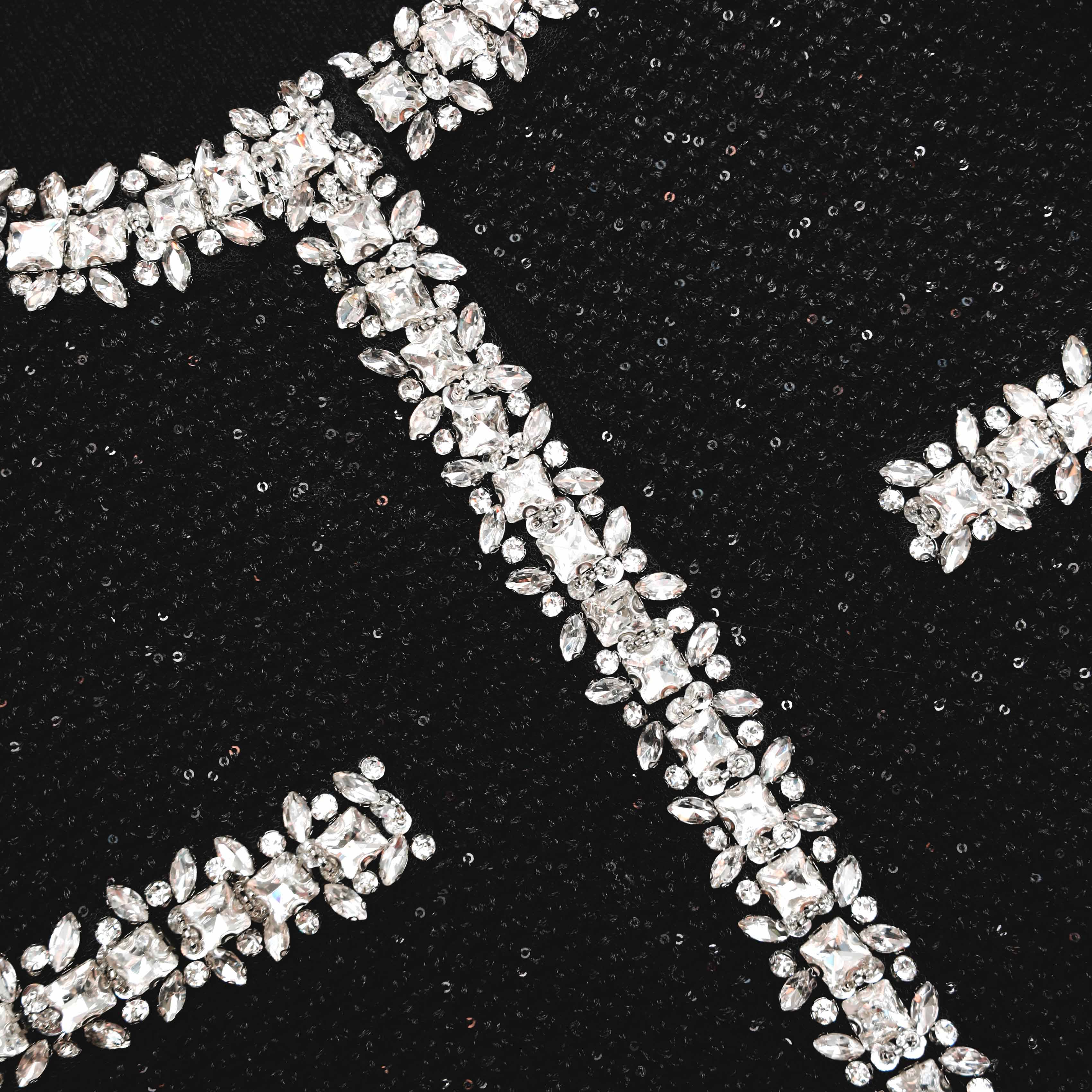 Black Sequin Knit Cardigan - Image 5