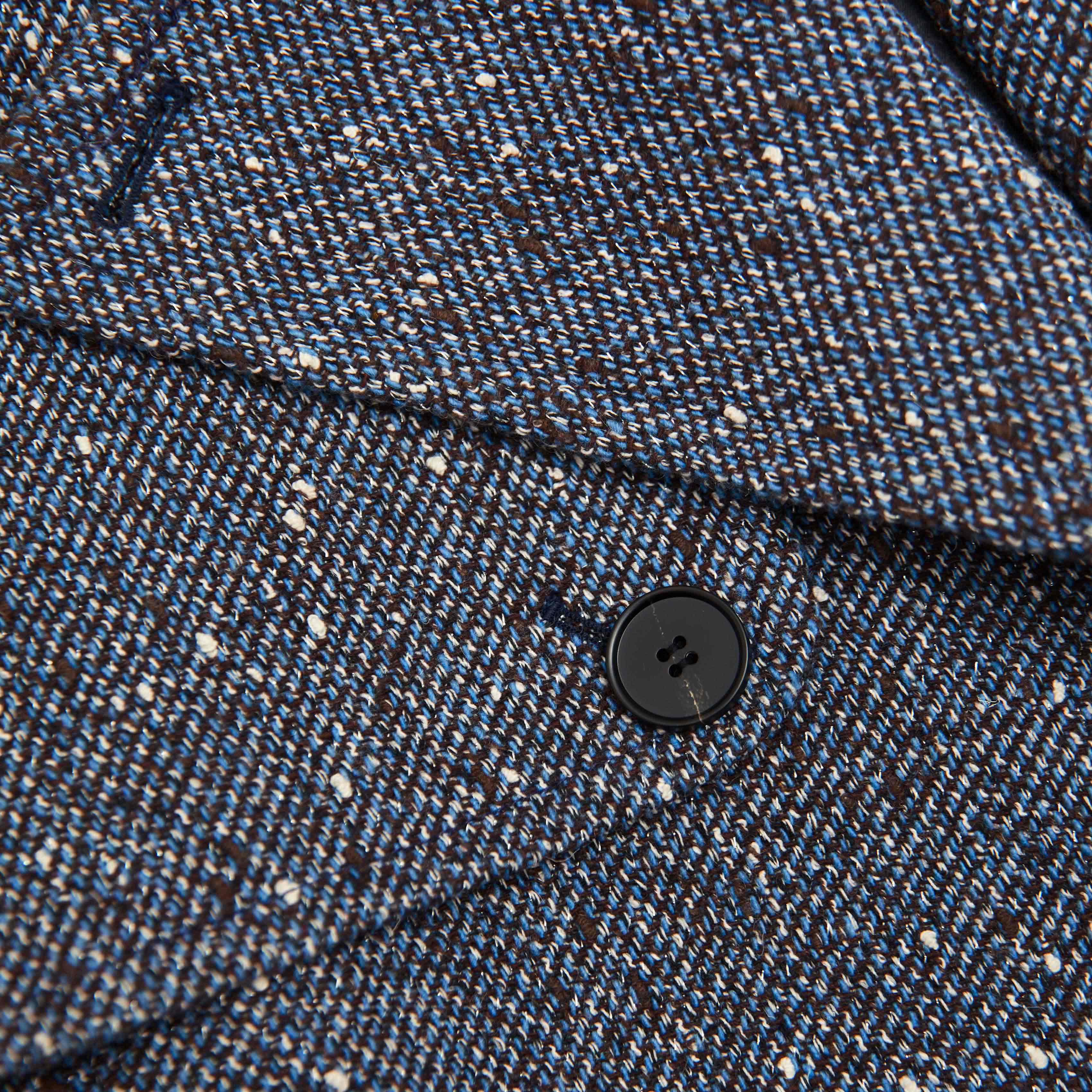 Blue Boucle Trench Coat - Image 5