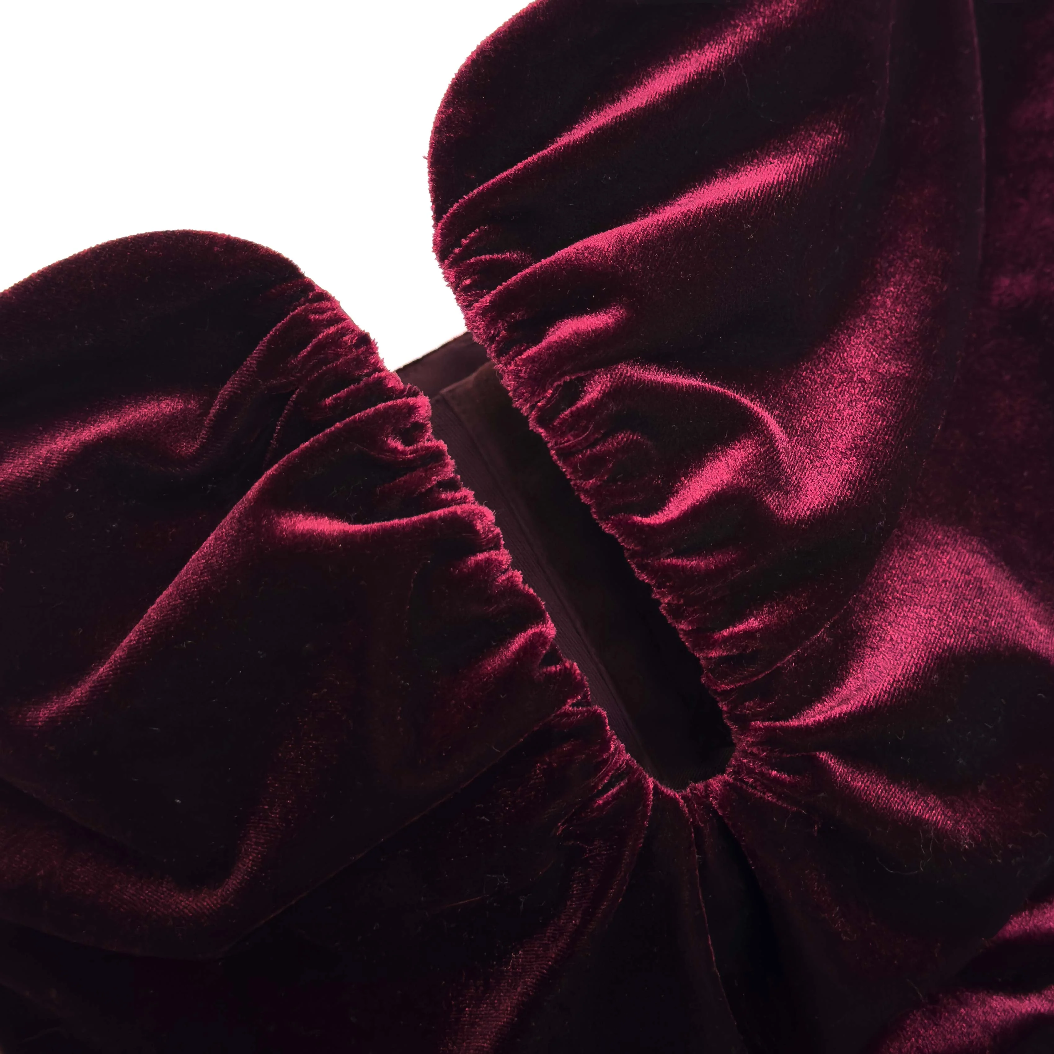 Burgundy Velvet Midi Dress - Image 5