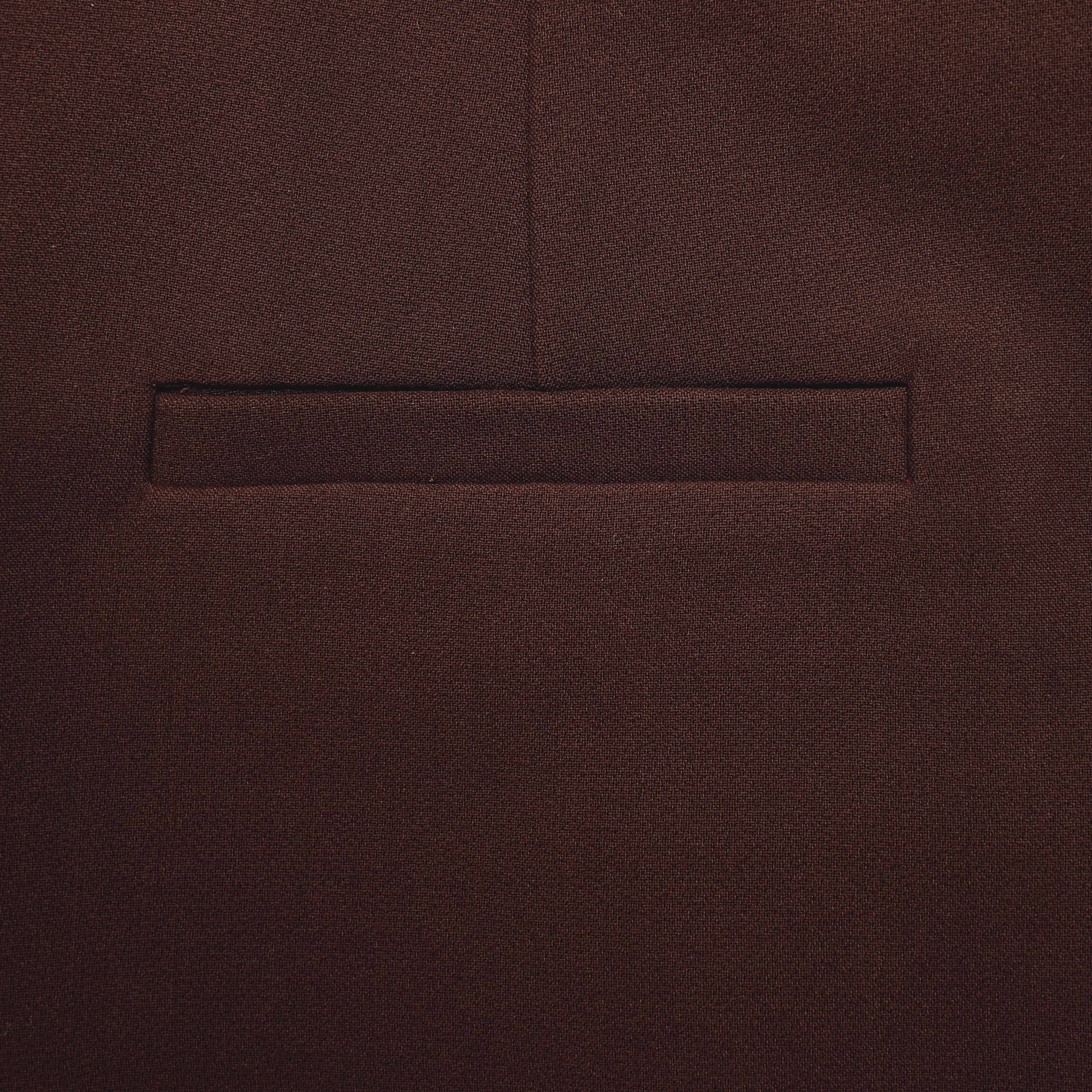 Brown Stretch Crepe Shorts - Image 5
