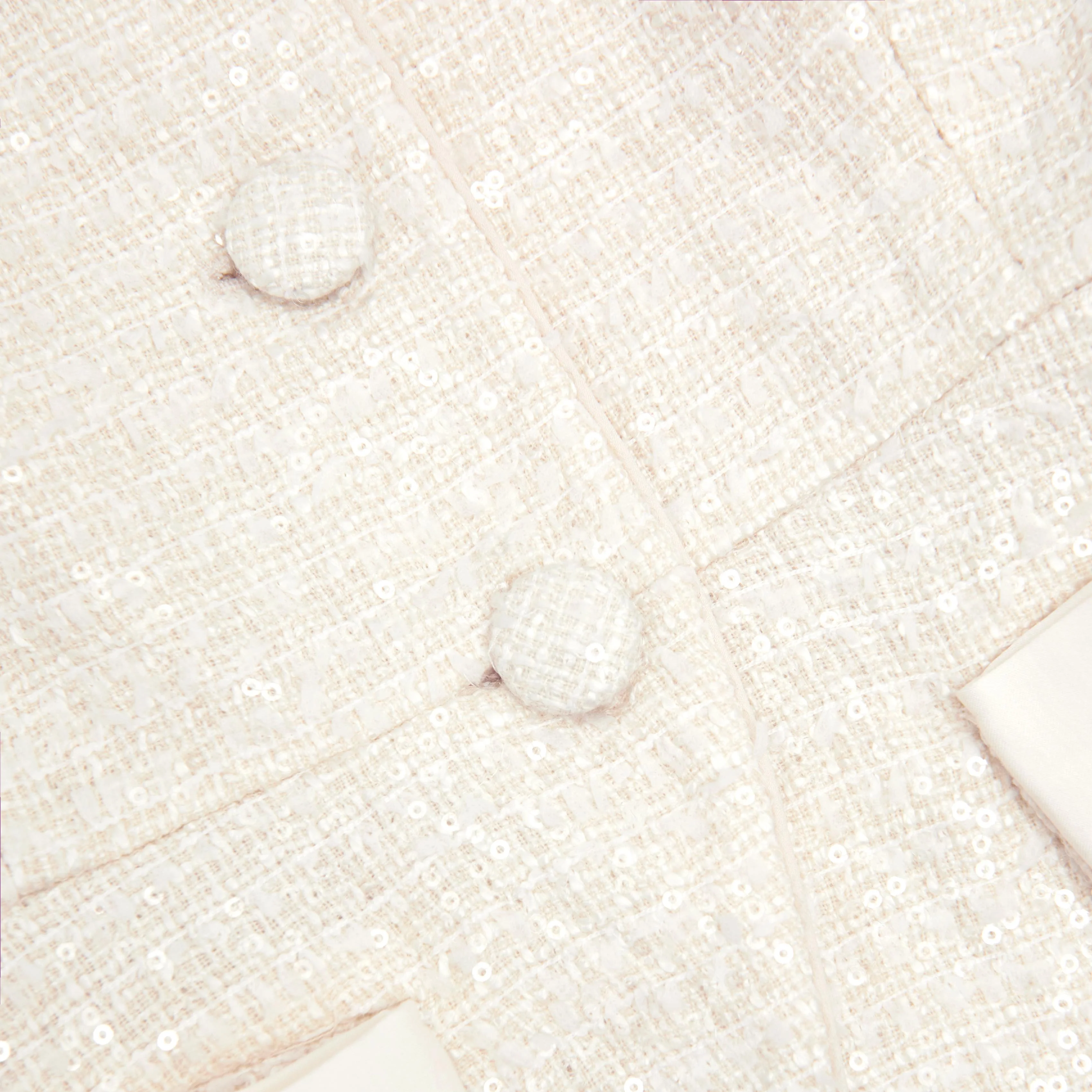 Cream Boucle Bow Detail Top - Image 6