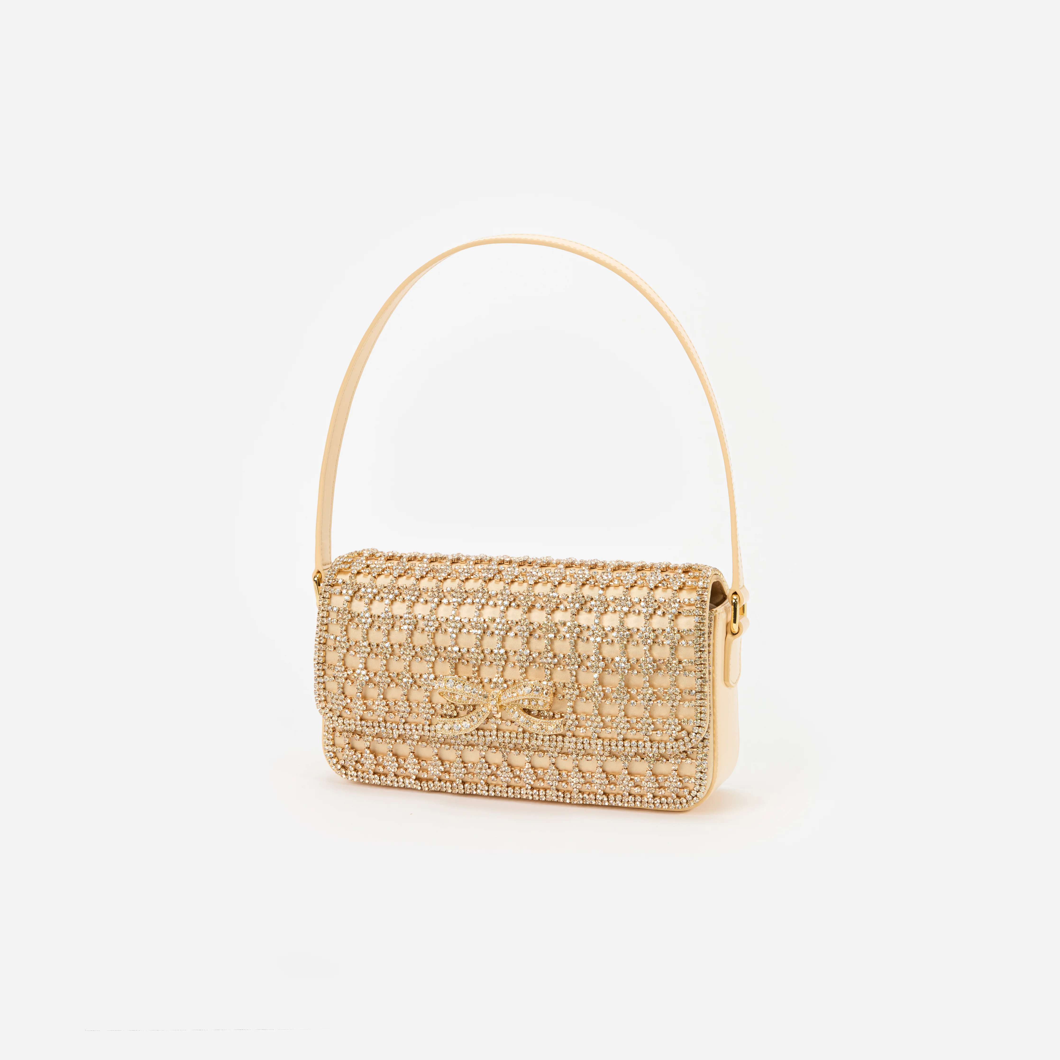 Gold Crystal Shoulder Bag - Image 2