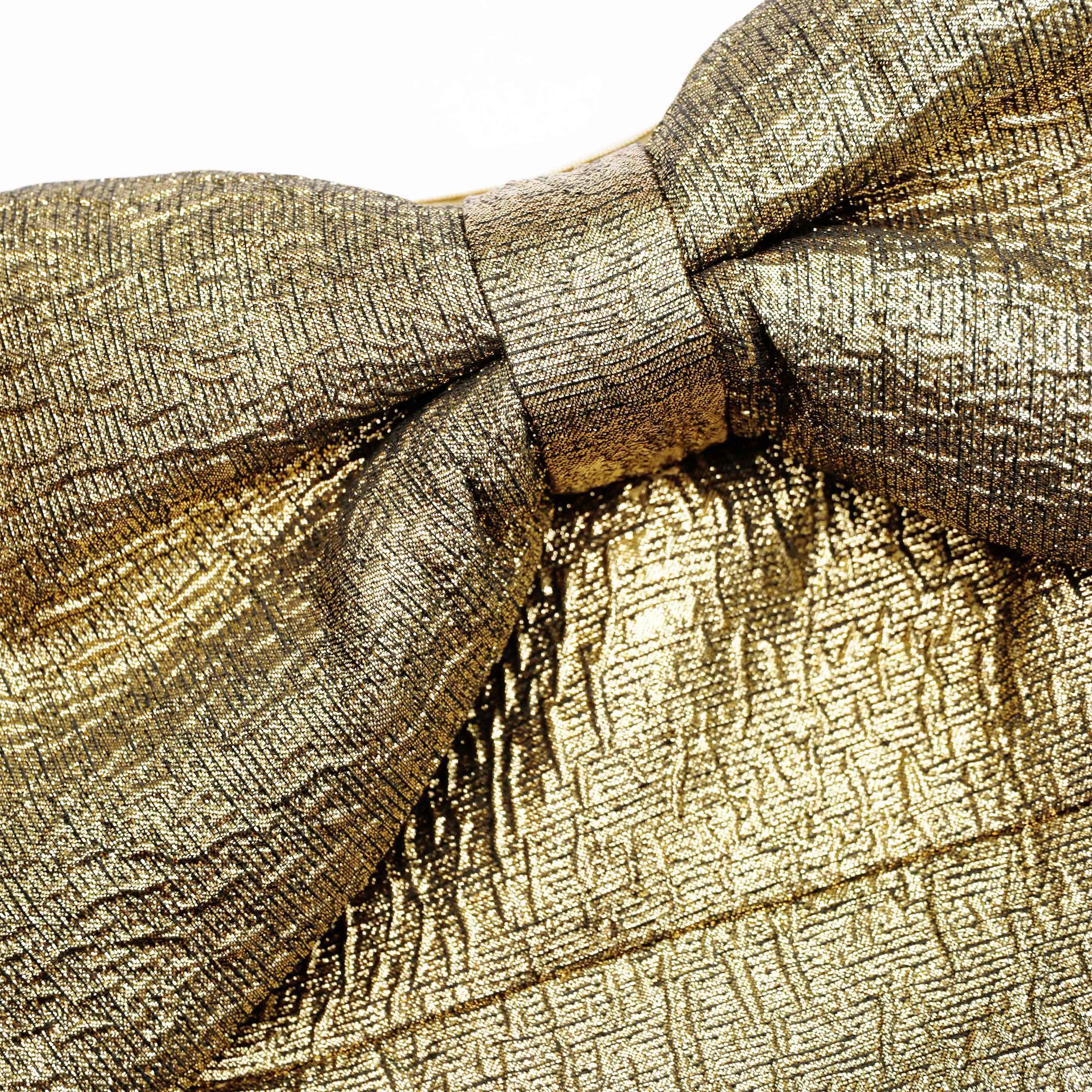 Gold Metallic Jacquard Mini Dress - Image 5