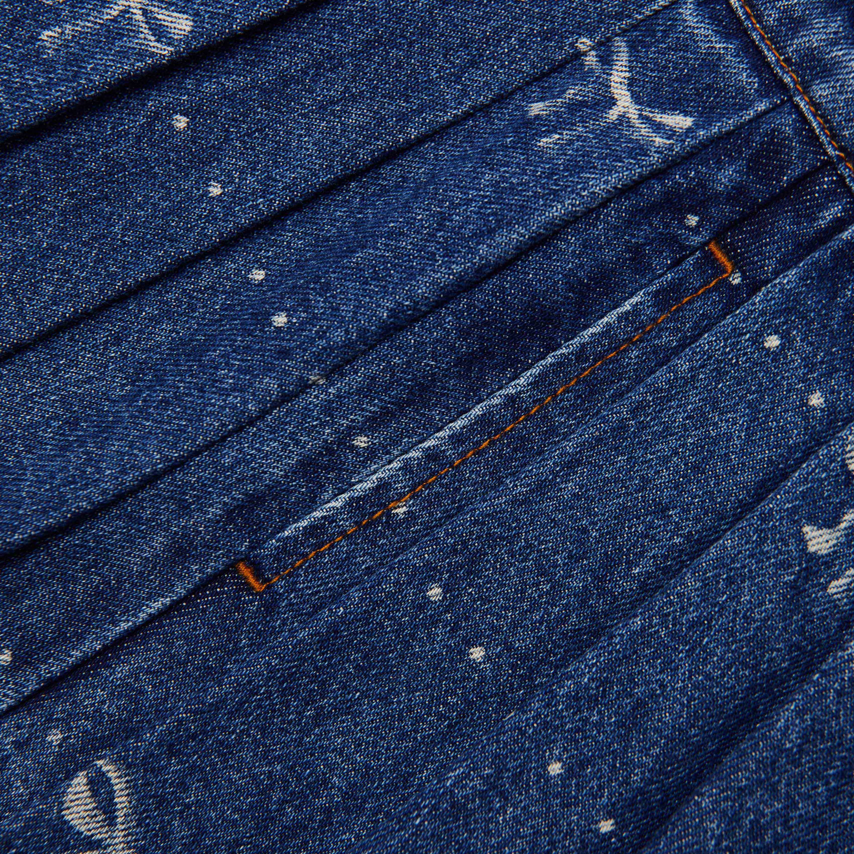 Denim Bow Print Skirt - Image 3