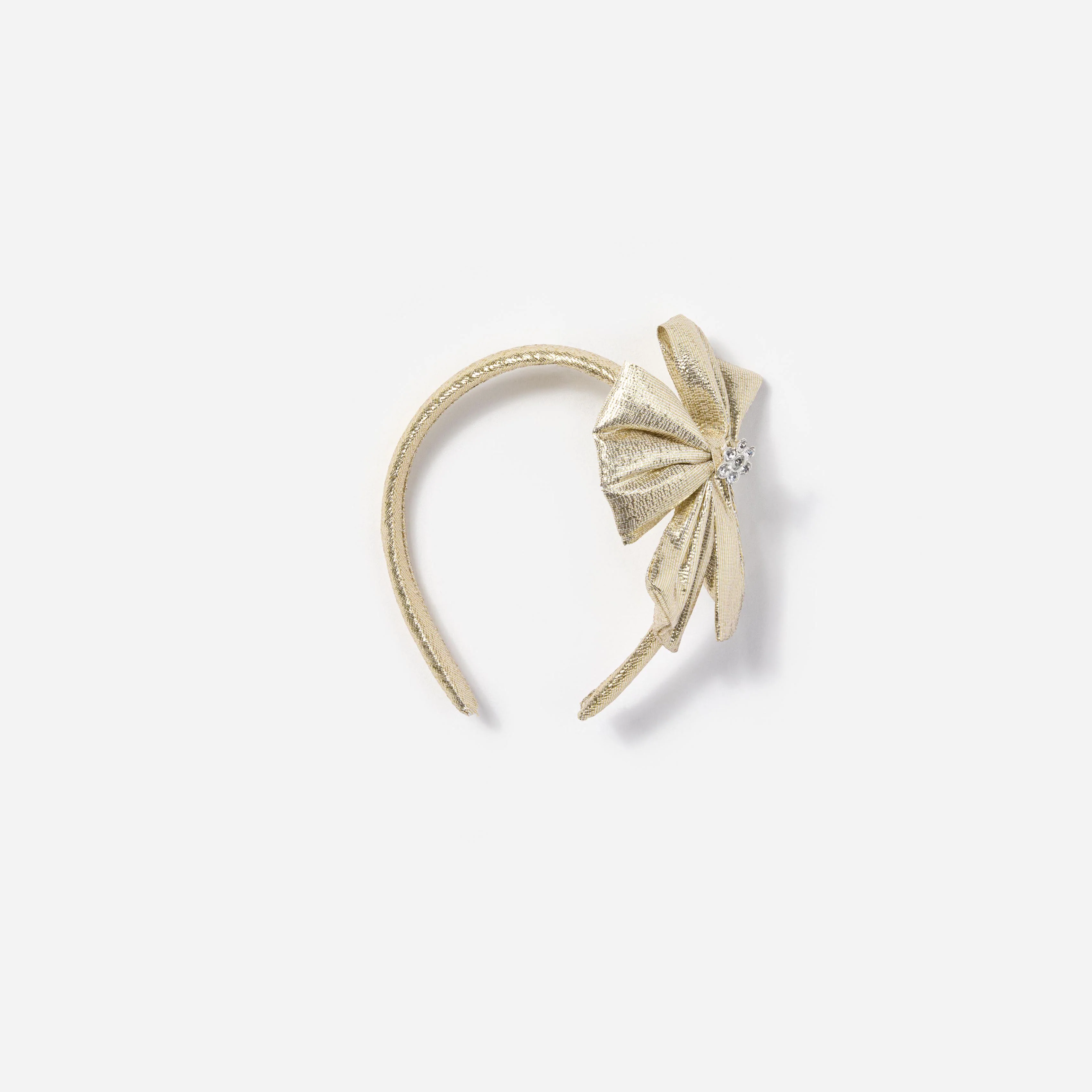 Gold Metallic Bow Headband