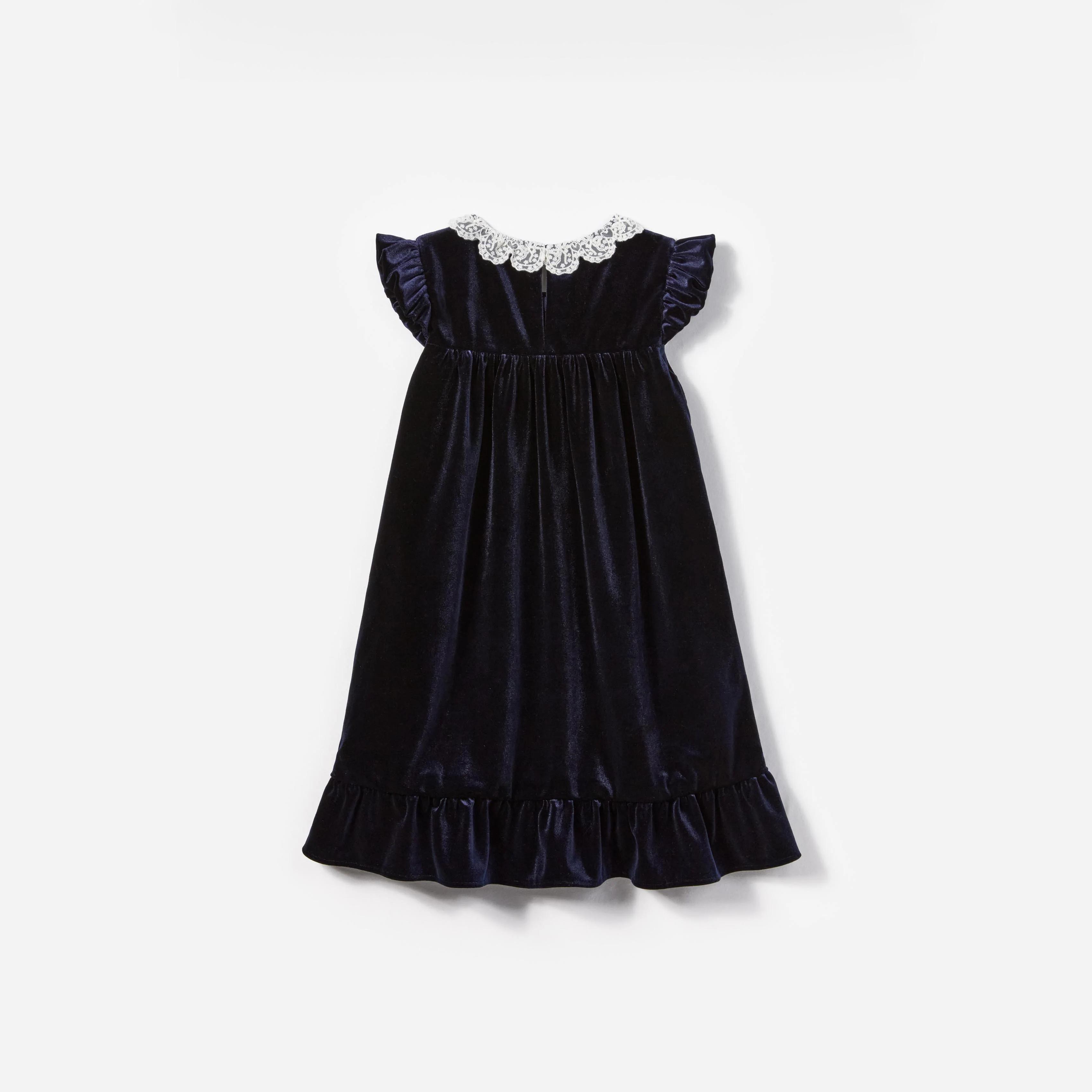 Navy Velvet Mini Dress - Image 2