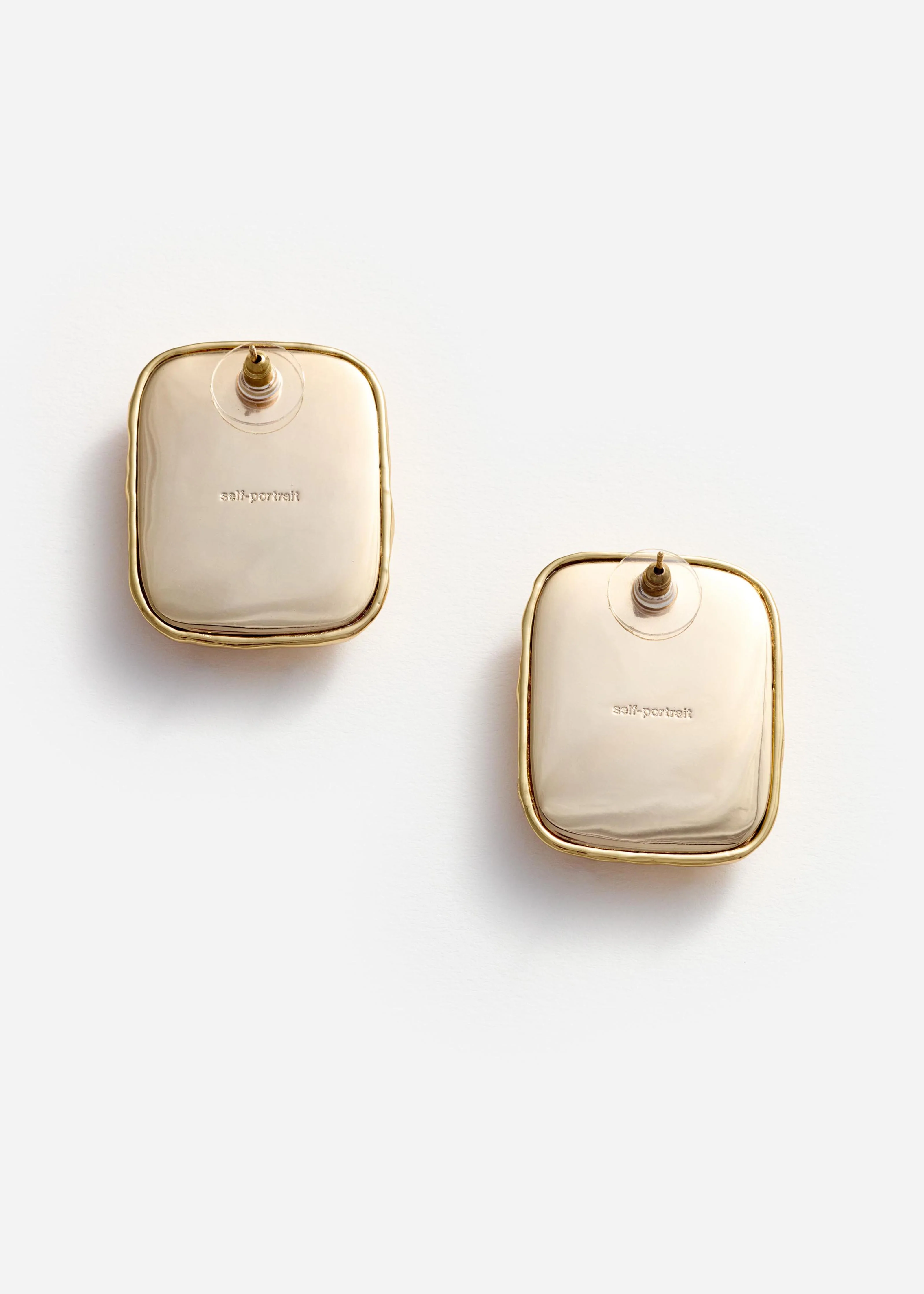 Mottled Gold Pearl Earrings - Image 3