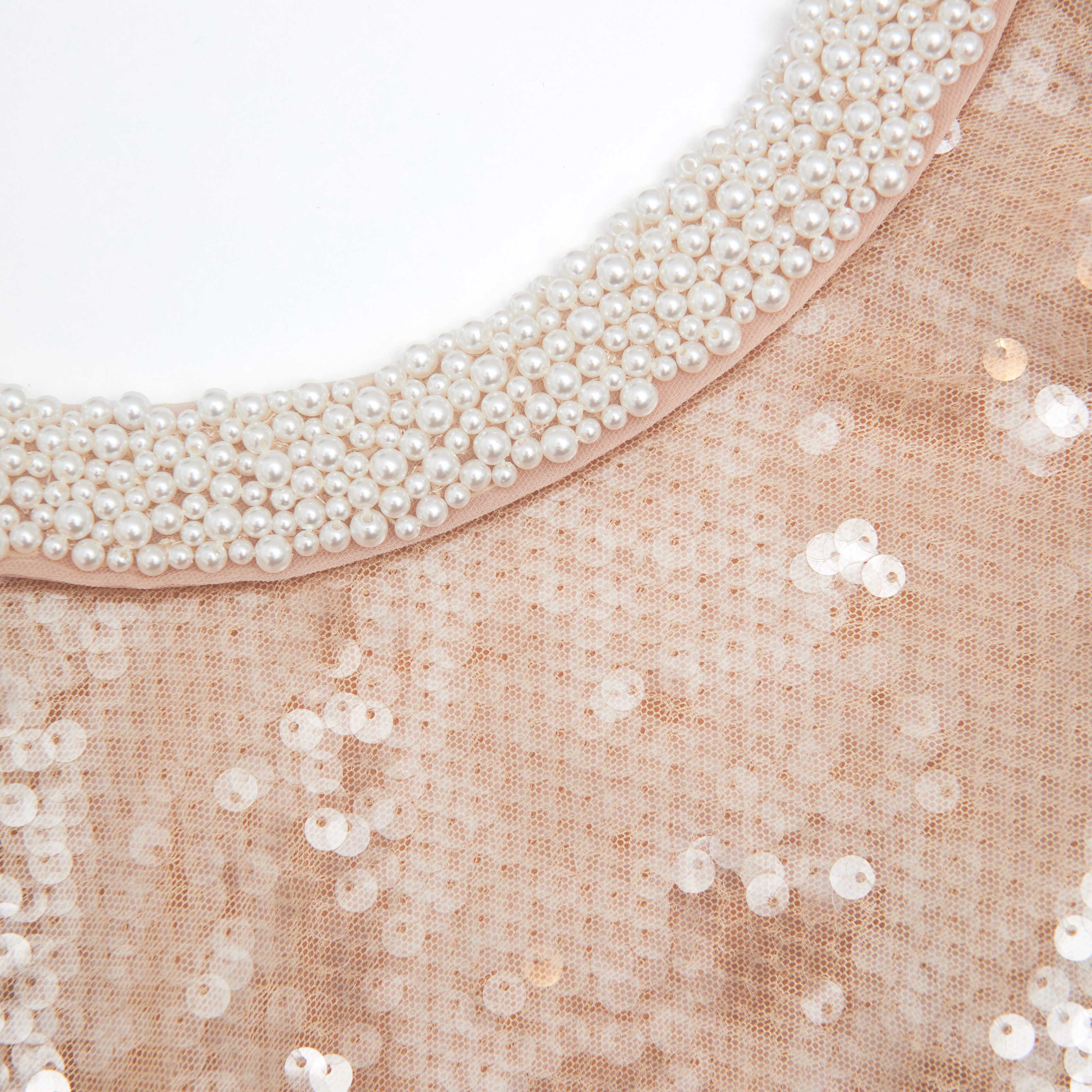 Pearl Trim Sequin Top - Image 5