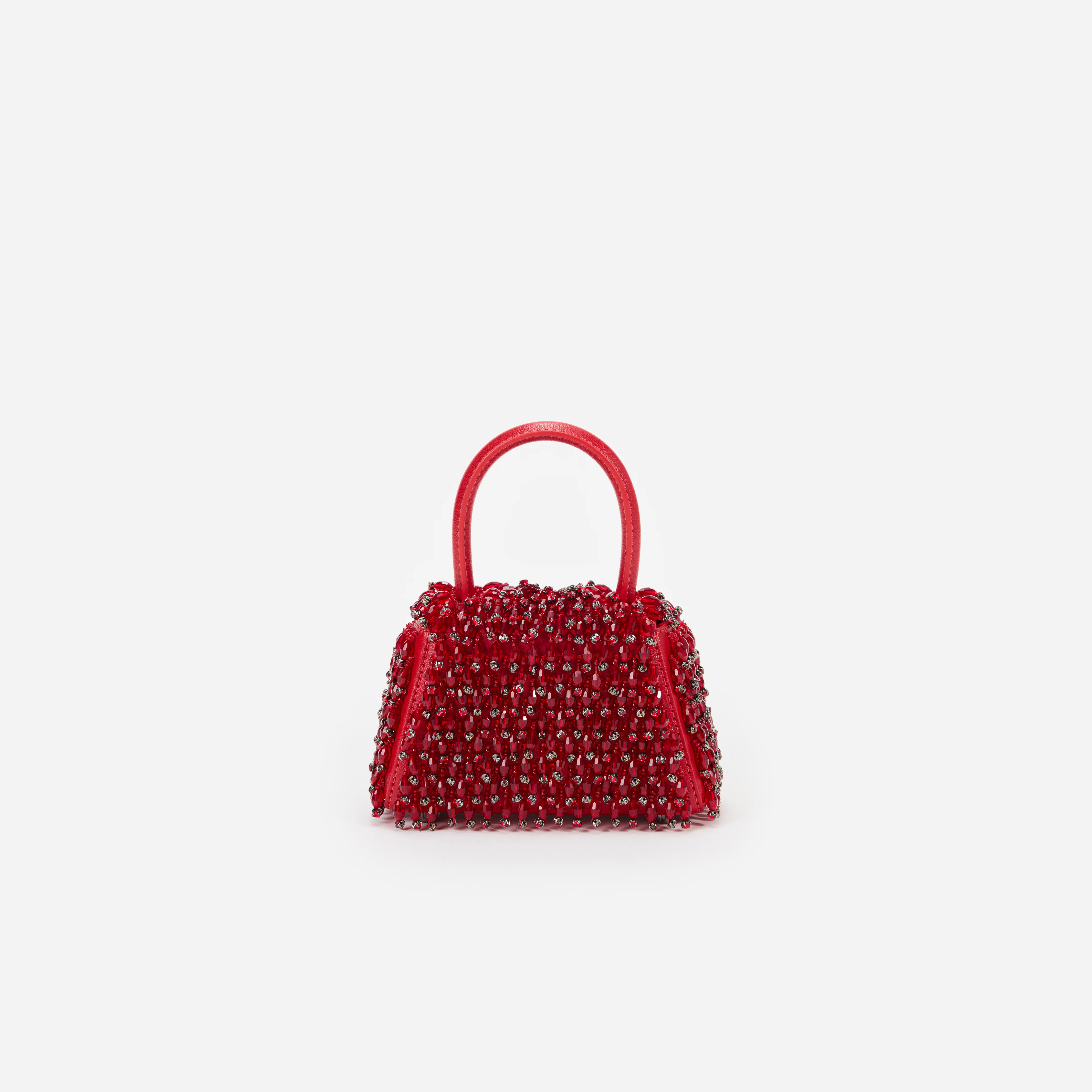 Red Embellished Micro Bow Bag - Image 3