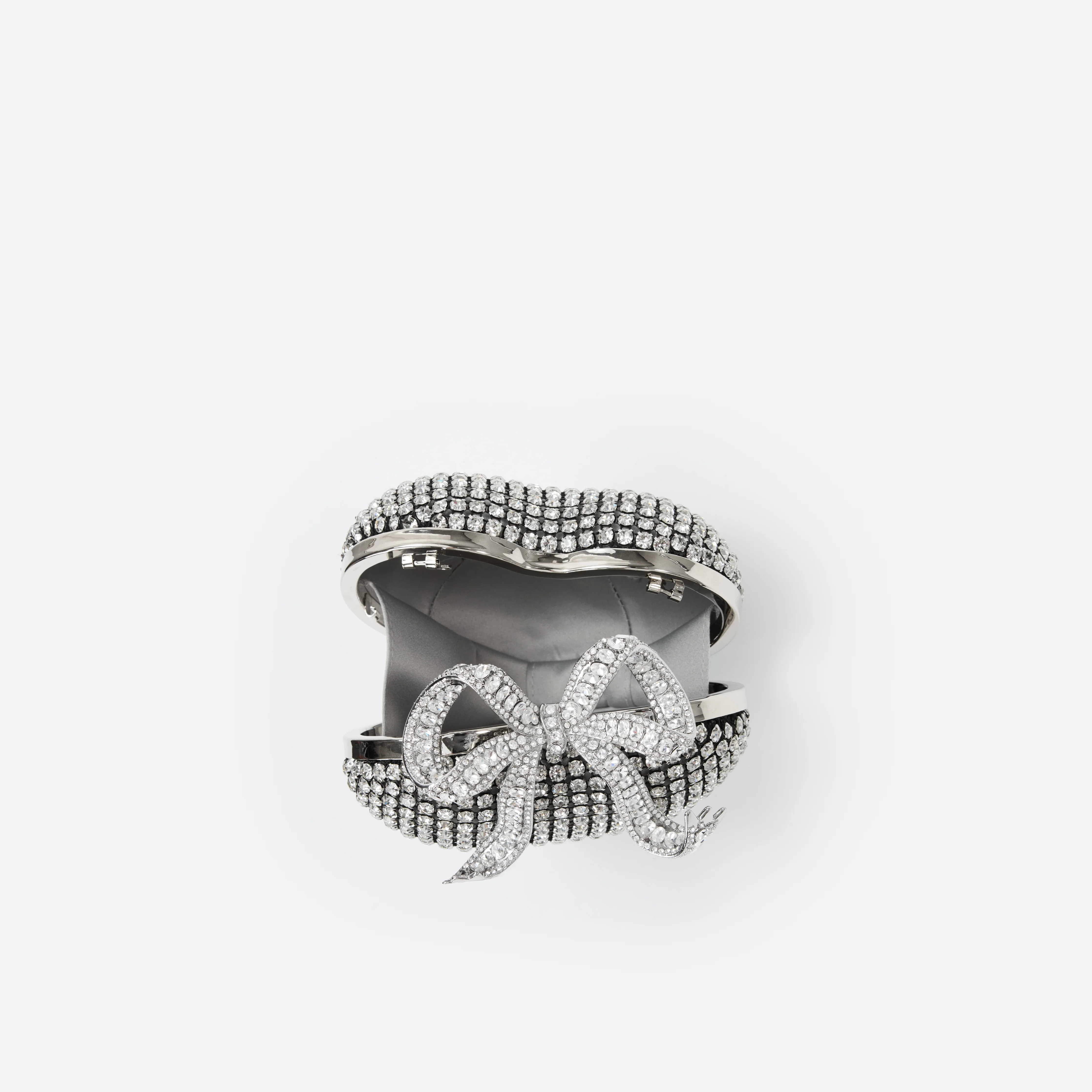 Silver Crystal Heart Clutch - Image 5
