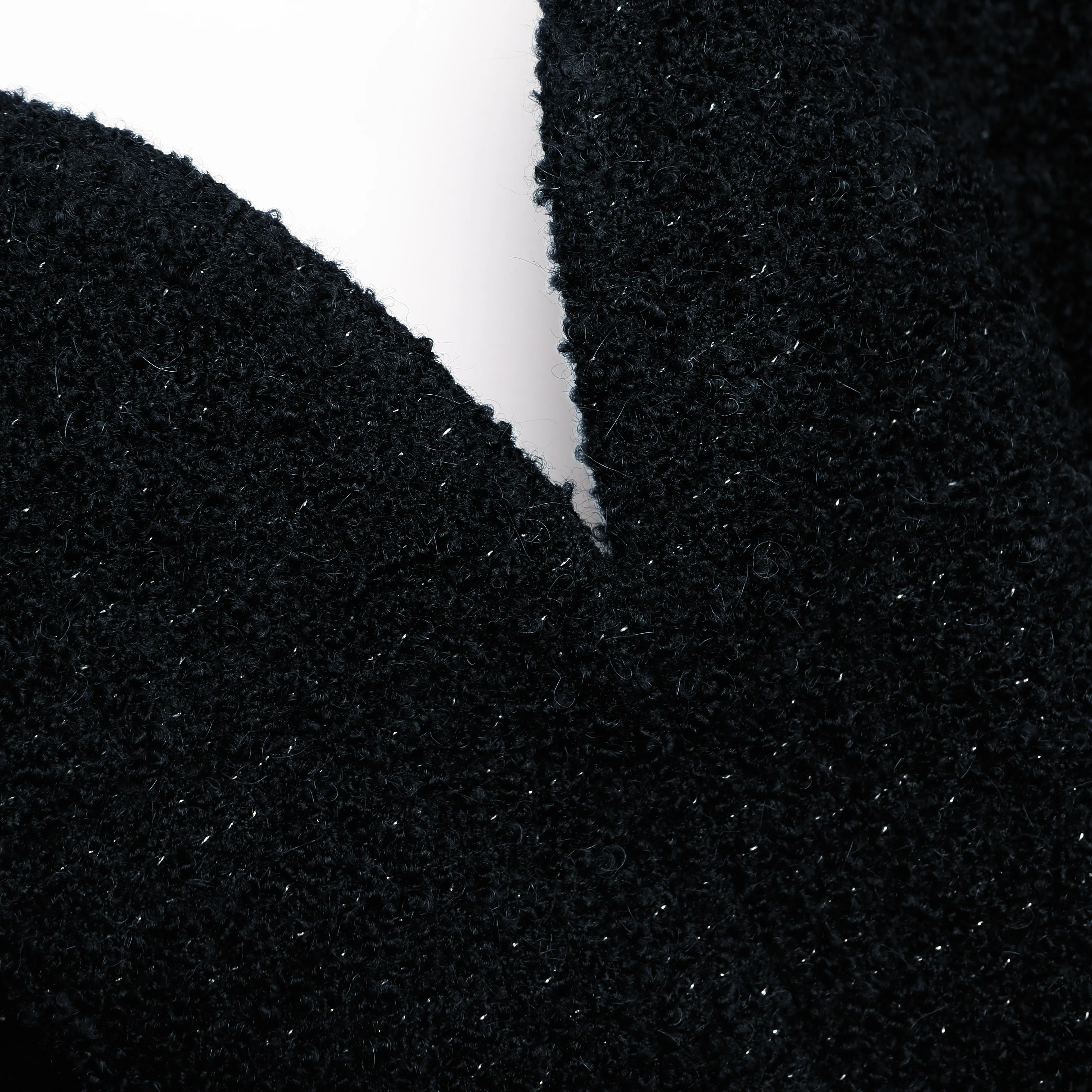 Black Boucle Midi Dress - Image 5