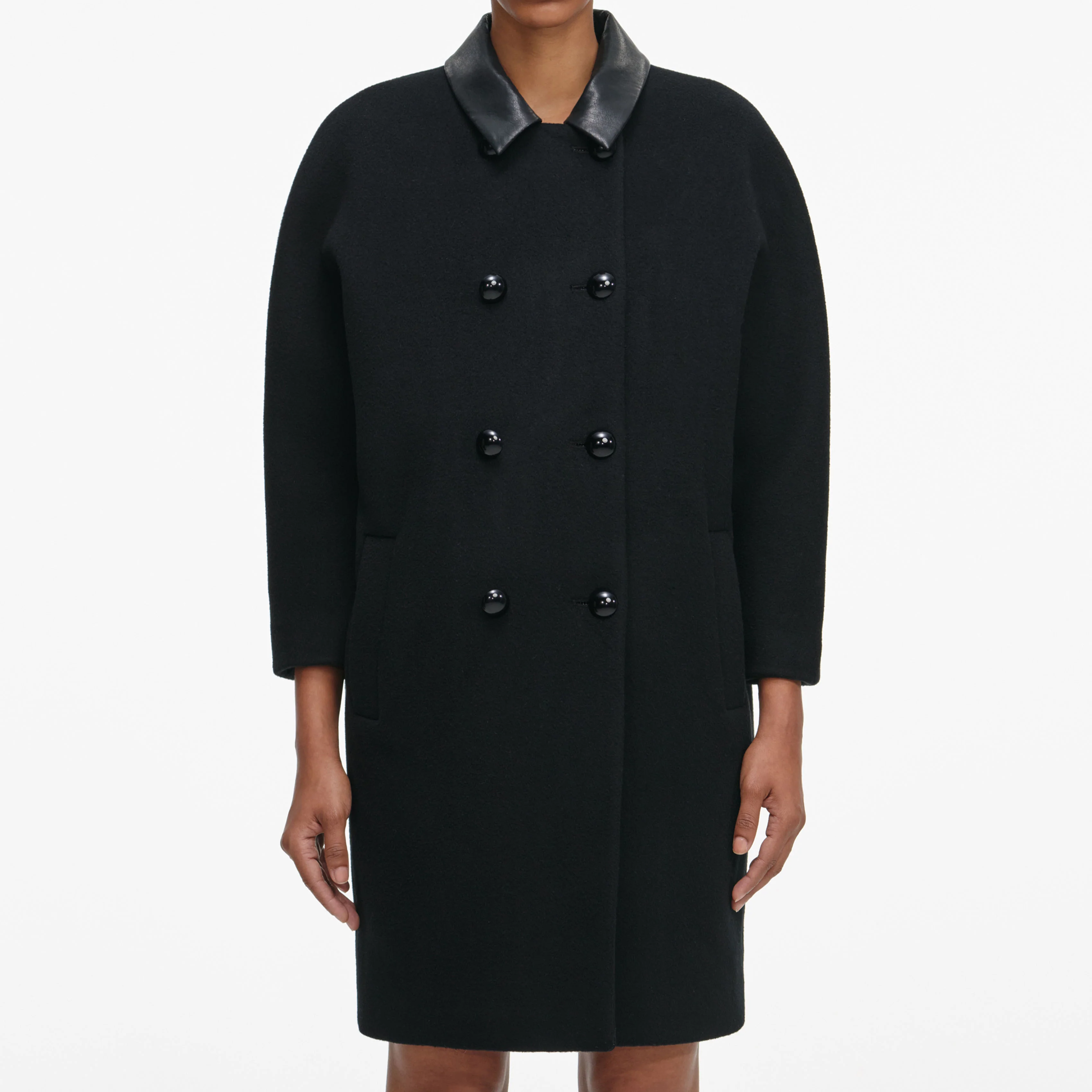 Black Double Breasted Coat - Image 4