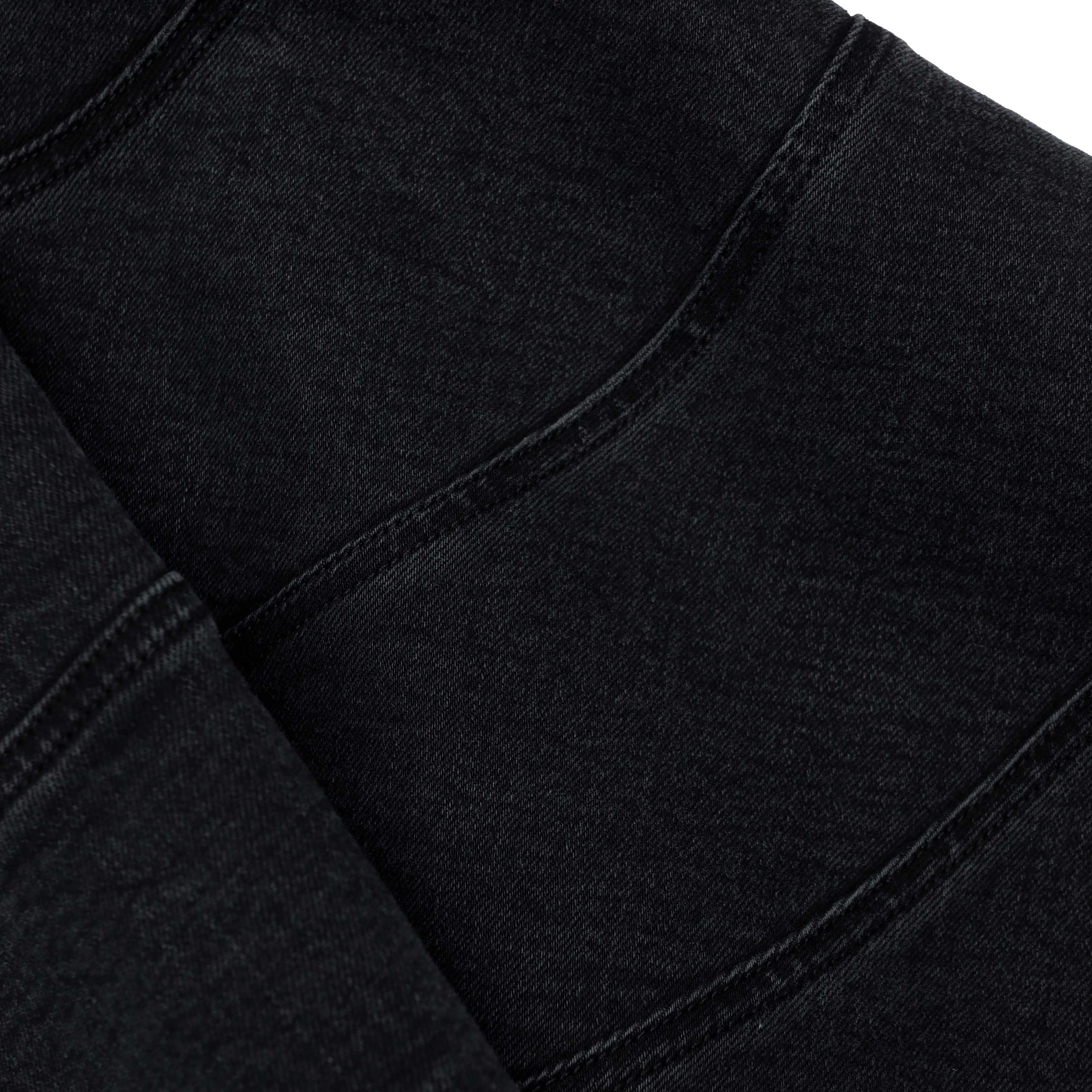Black Flared Denim Mini Skirt - Image 5