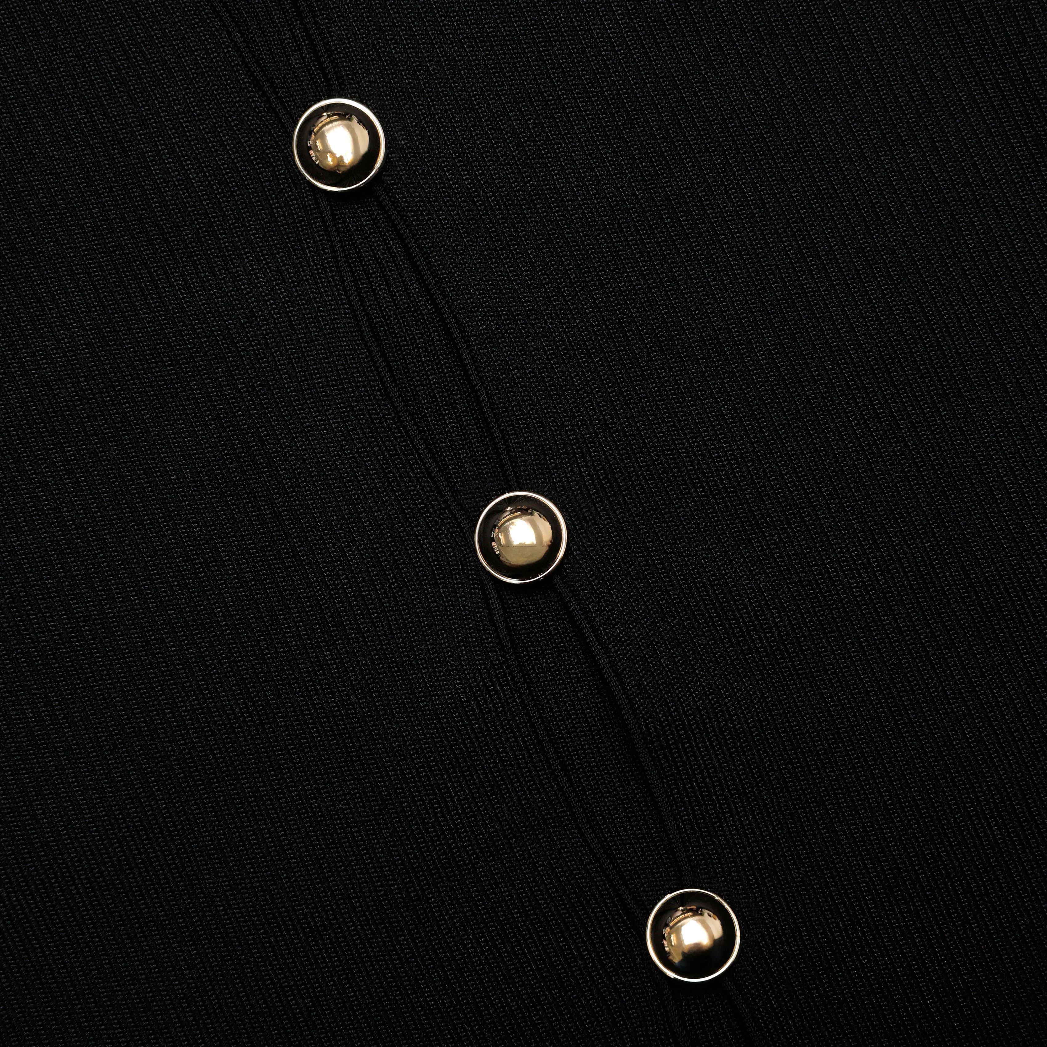 Black Keyhole Knit Top - Image 5