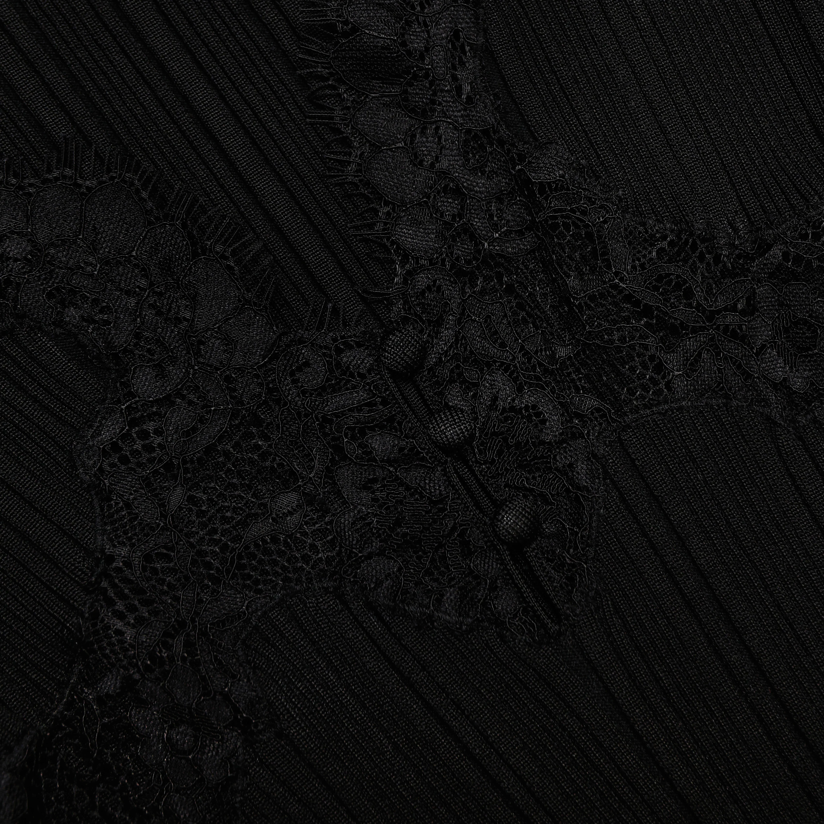 Black Lace Knit Top - Image 5