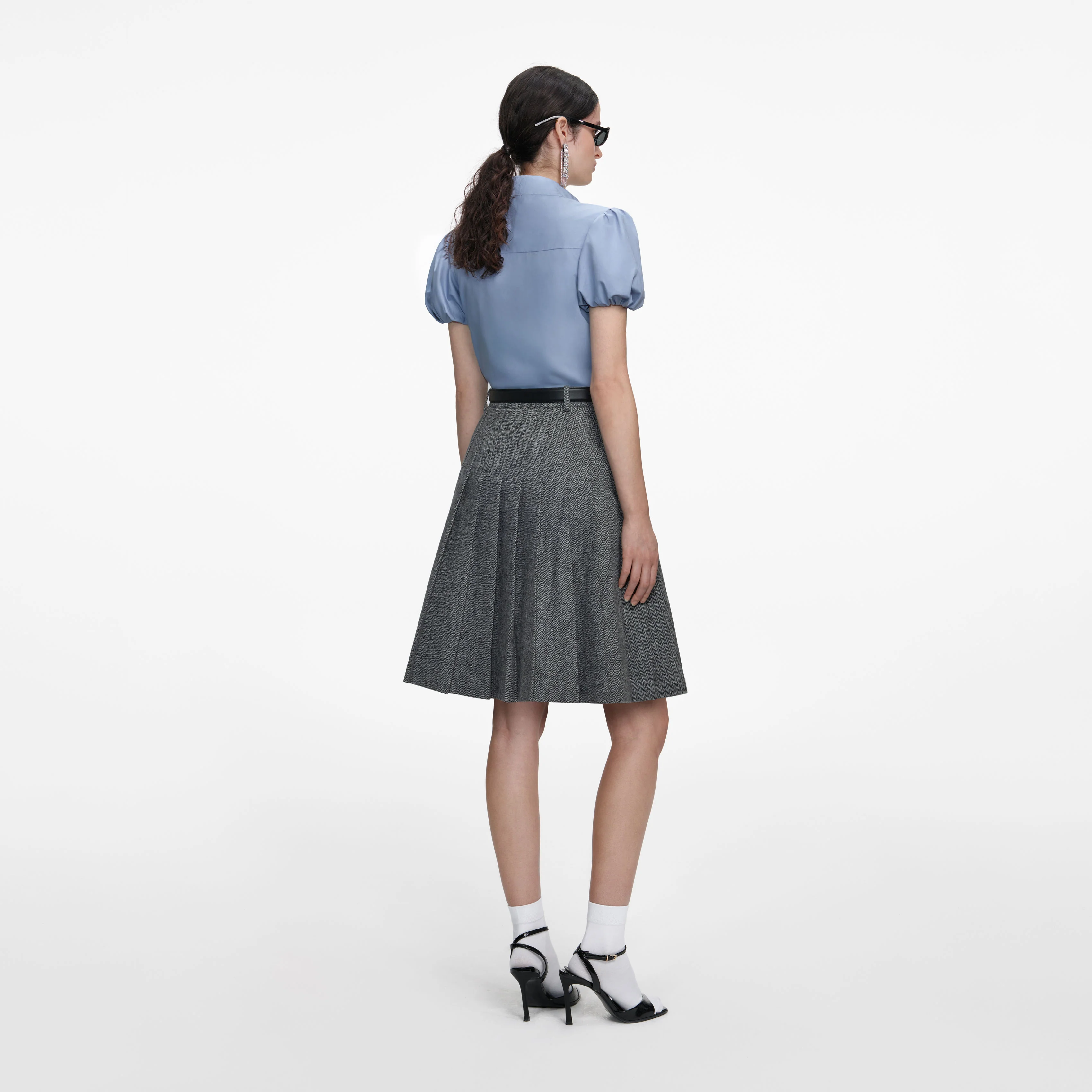 Blue Cotton Tie Side Top - Image 3