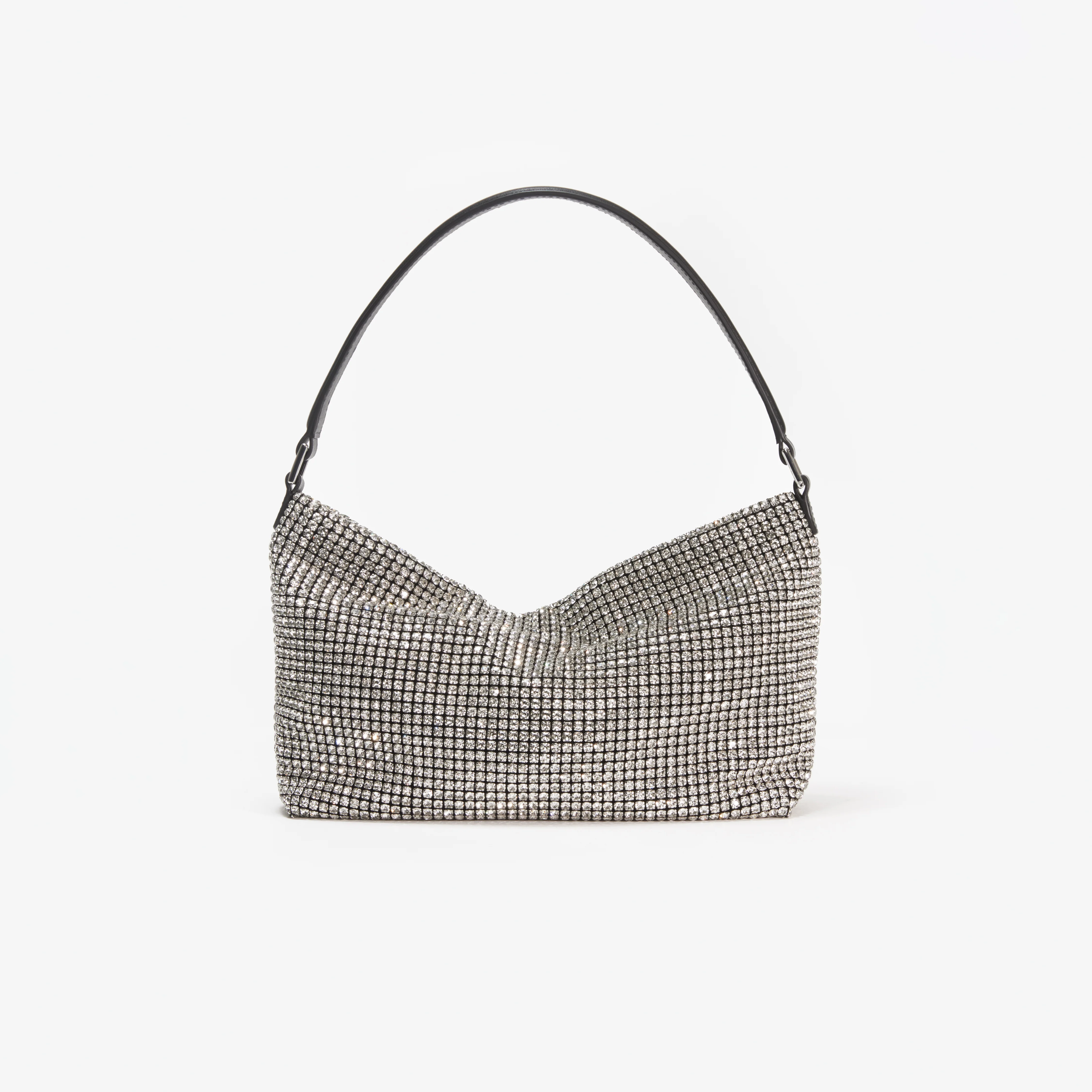 Silver Diamante Medium Hobo Bag - Image 3