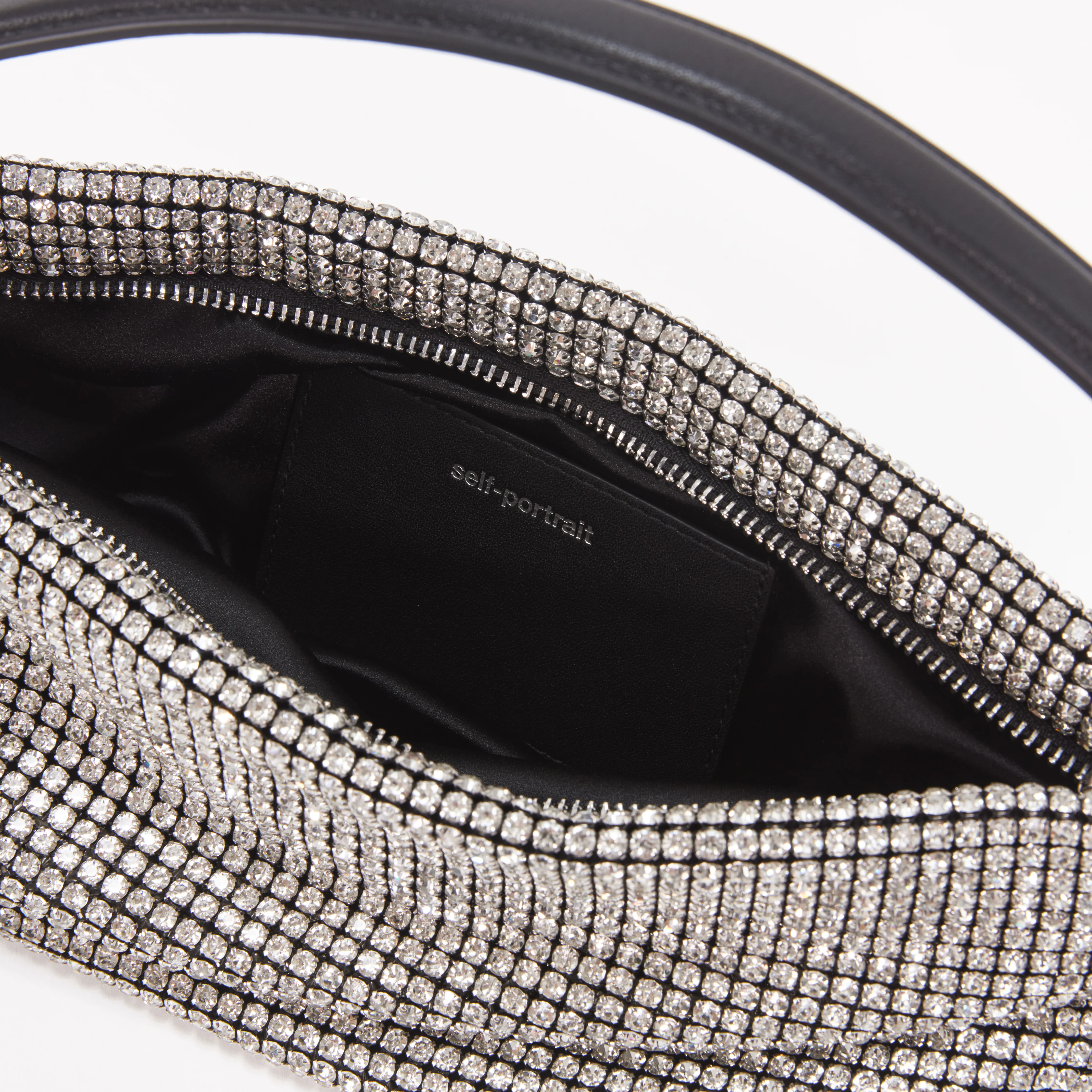 Silver Diamante Medium Hobo Bag - Image 4
