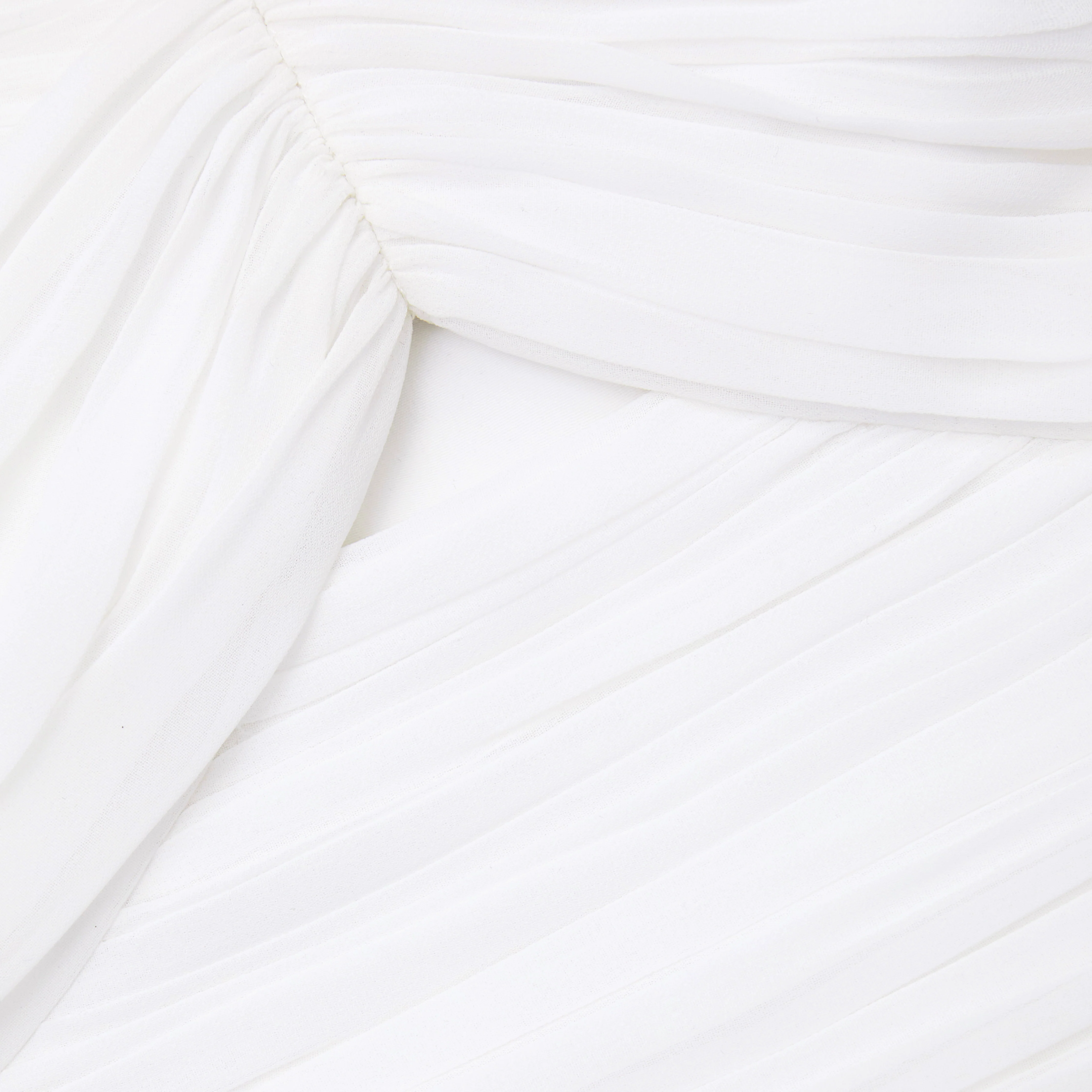 White Chiffon Flower Maxi Dress - Image 5