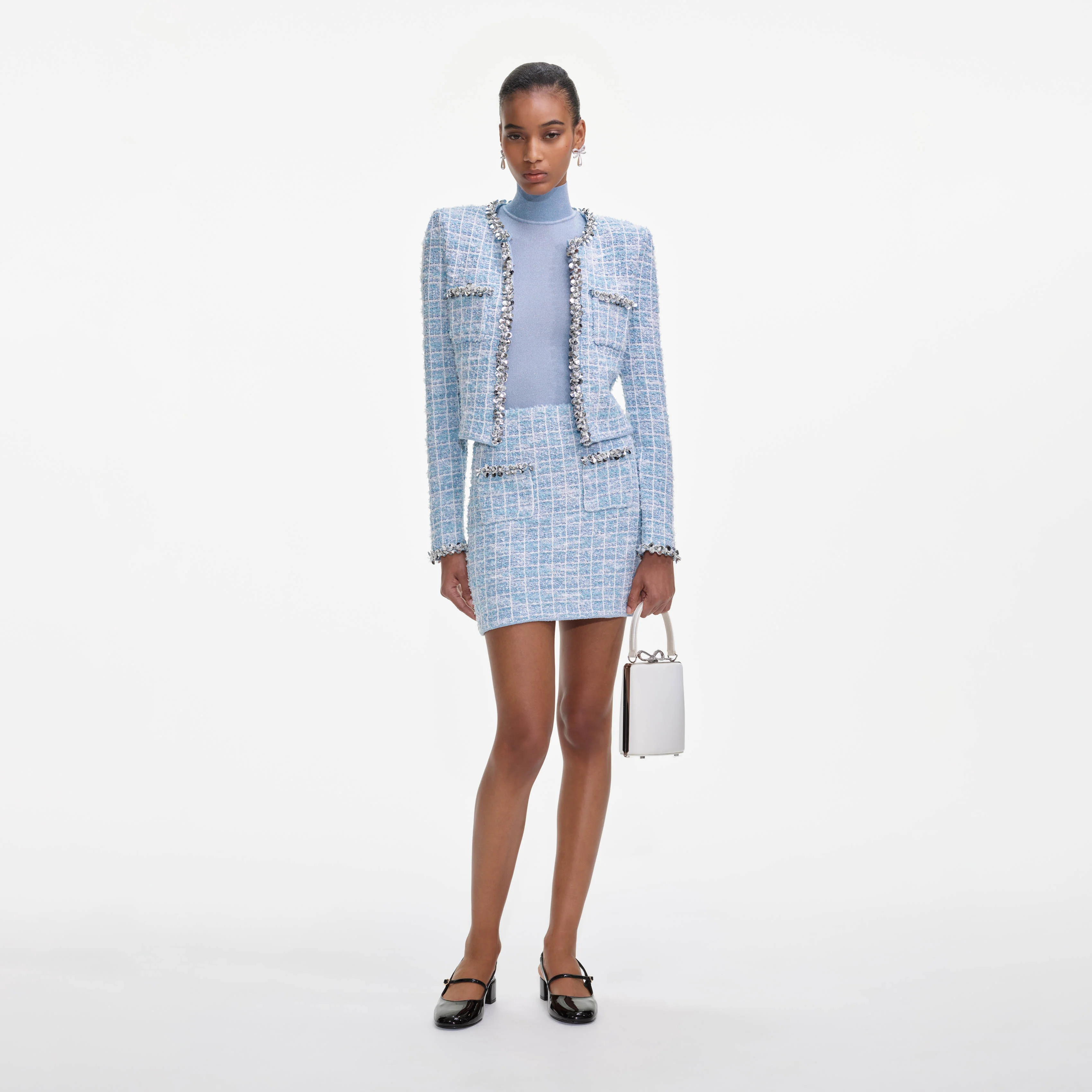 Blue Check Cardigan - Image 4