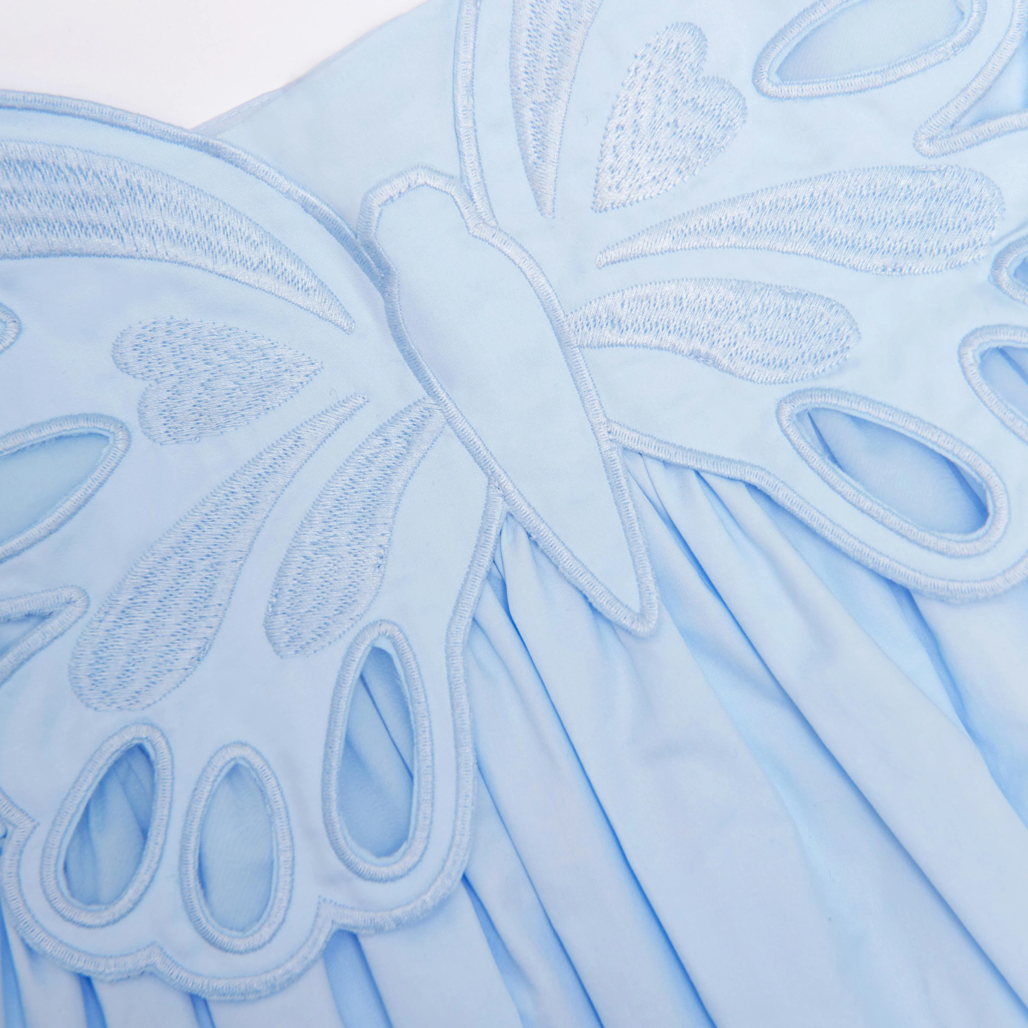 Blue Cotton Butterfly Dress - Image 3